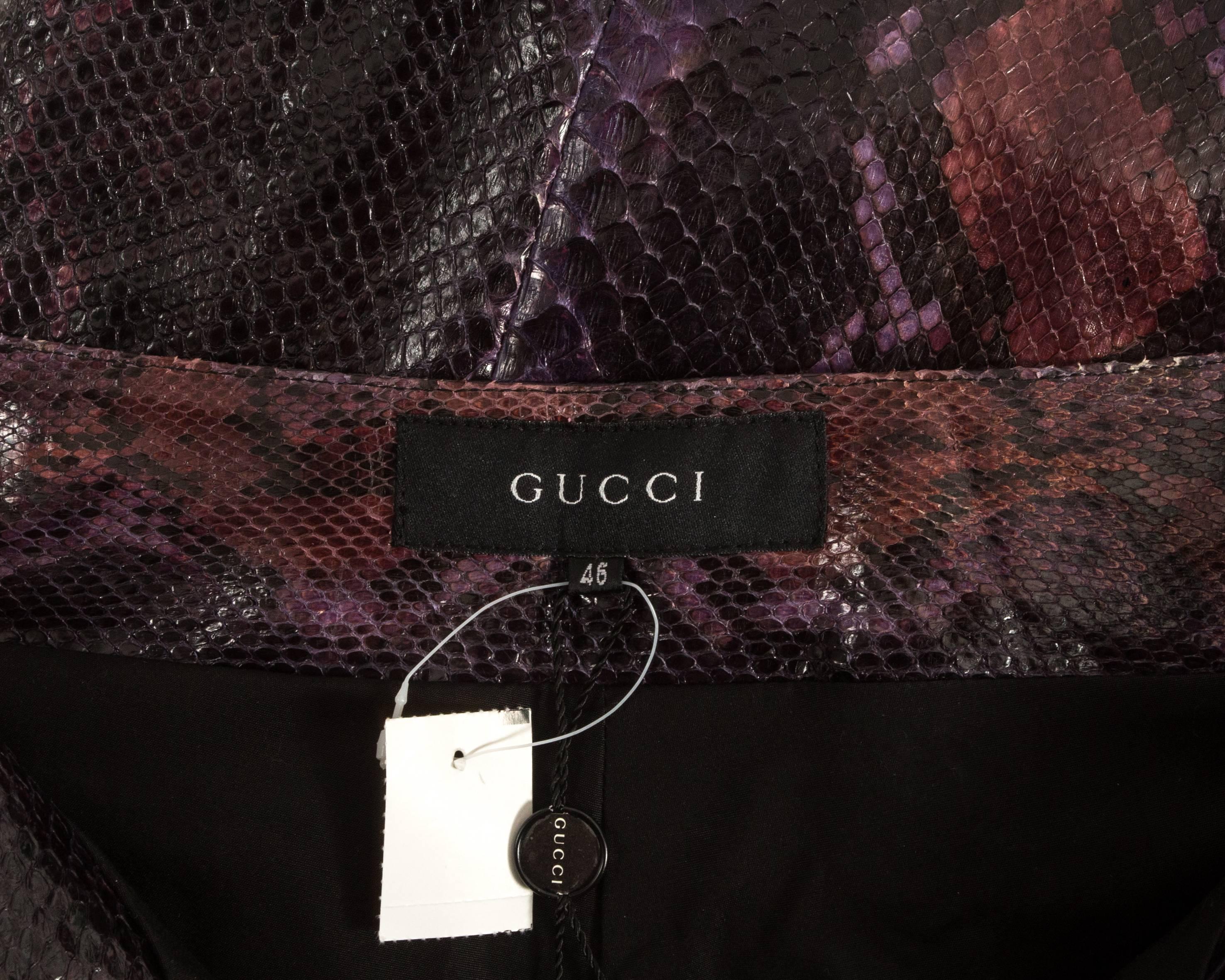 Black Tom Ford for Gucci Mens Python Plum Flares, Spring-Summer 2000  