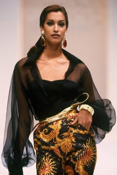 Gianfranco Ferre Autumn-Winter 1992 knitted bodysuit with attached blouse