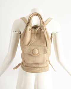 Gianni Versace Spring-Summer 1994 python drawstring backpack