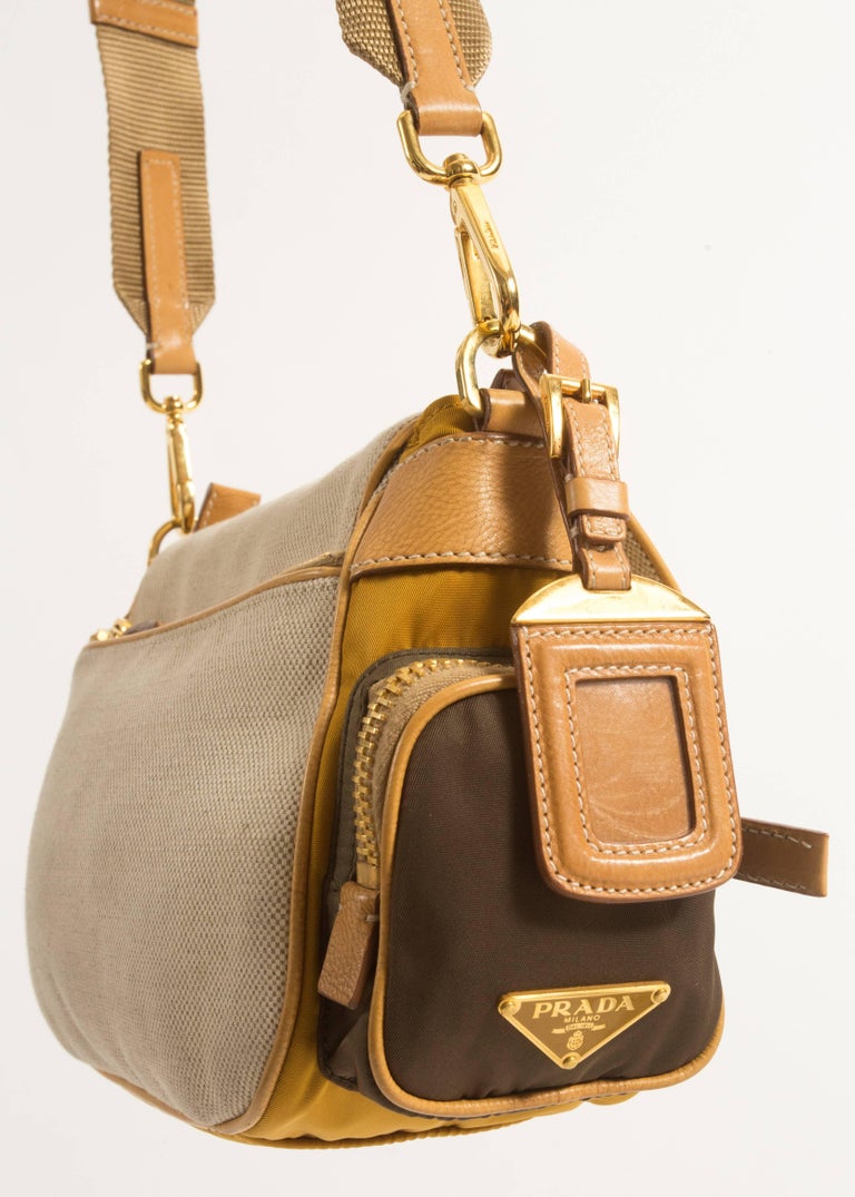Prada leather, canvas and nylon crossbody bag at 1stDibs prada golf