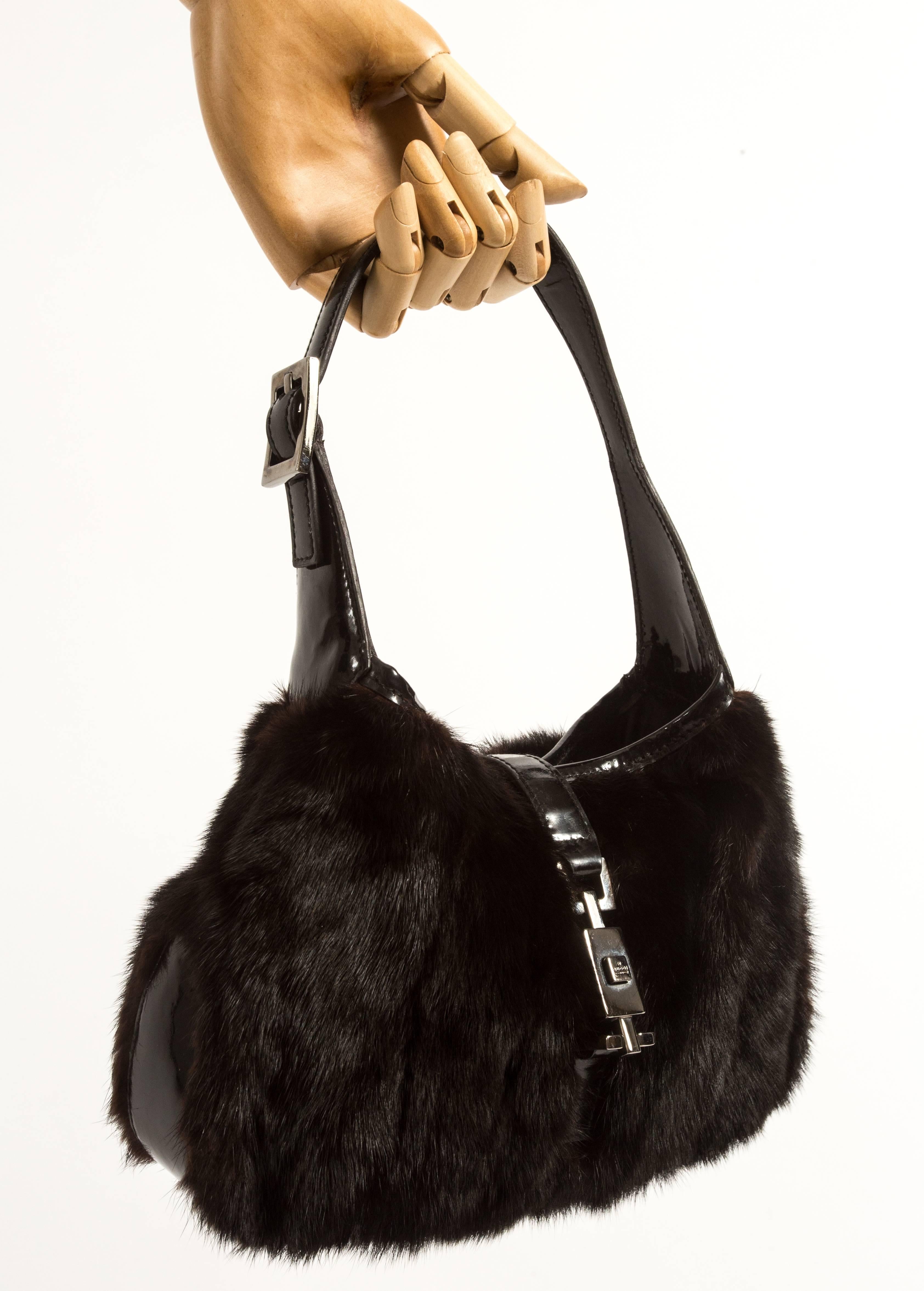 Tom Ford for Gucci Autumn-Winter 1999 mink miniature handbag  In Good Condition In London, GB