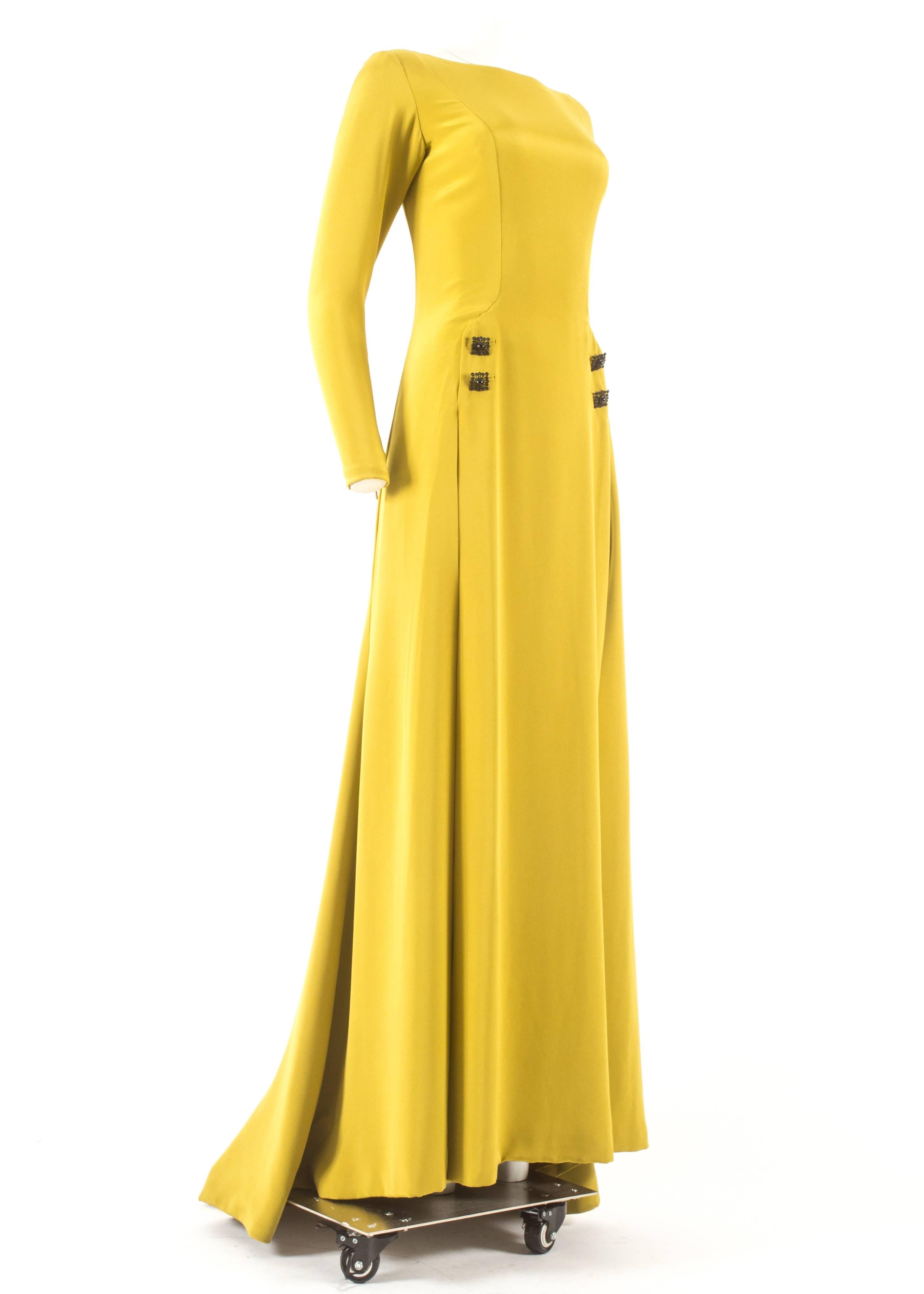 Women's Gerald Watelet Autumn-Winter 2003 Couture evening dress with thigh high slits For Sale