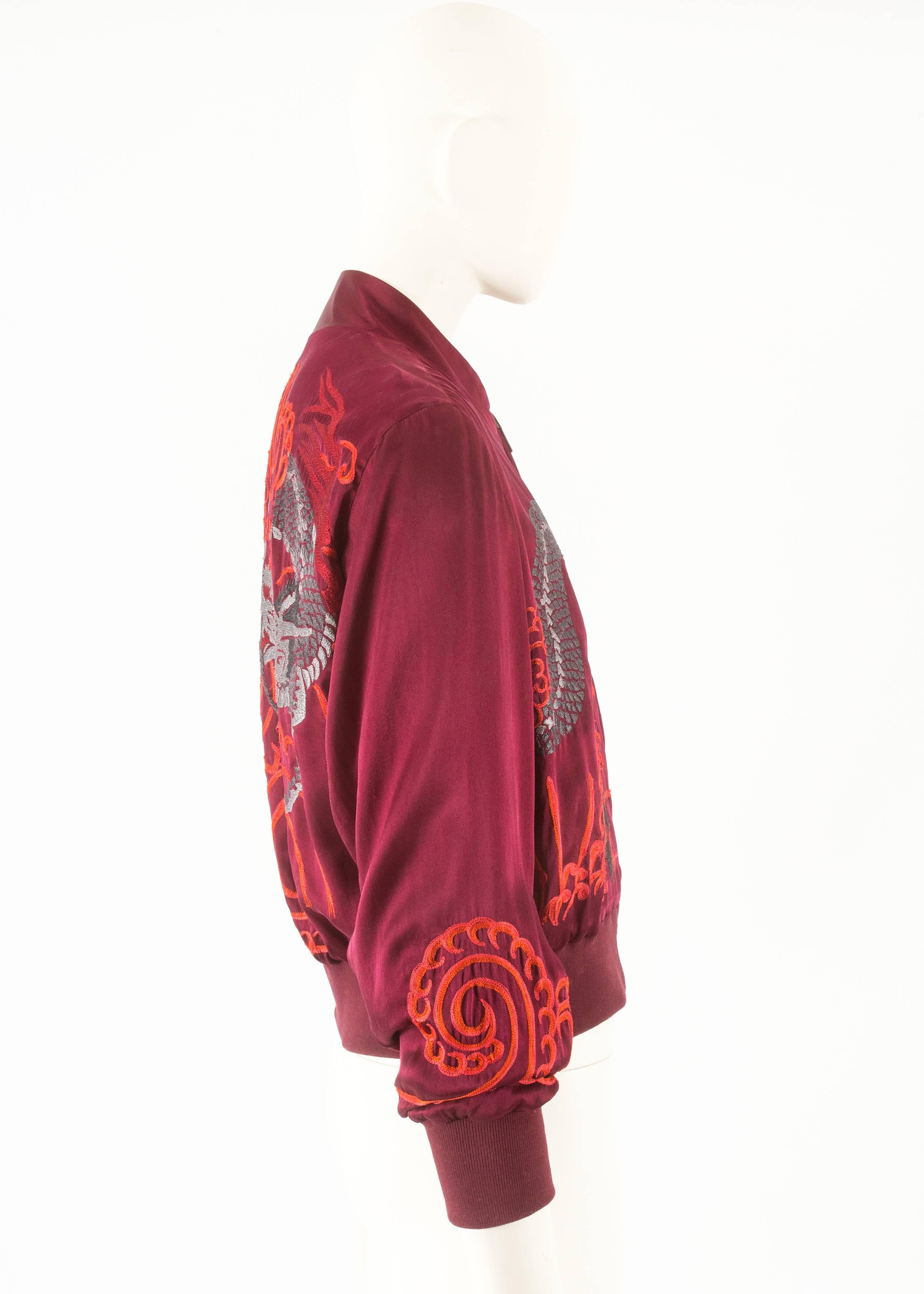 Women's or Men's Tom Ford for Gucci unisex reversible embroidered silk jacket, Spring-Summer 2001
