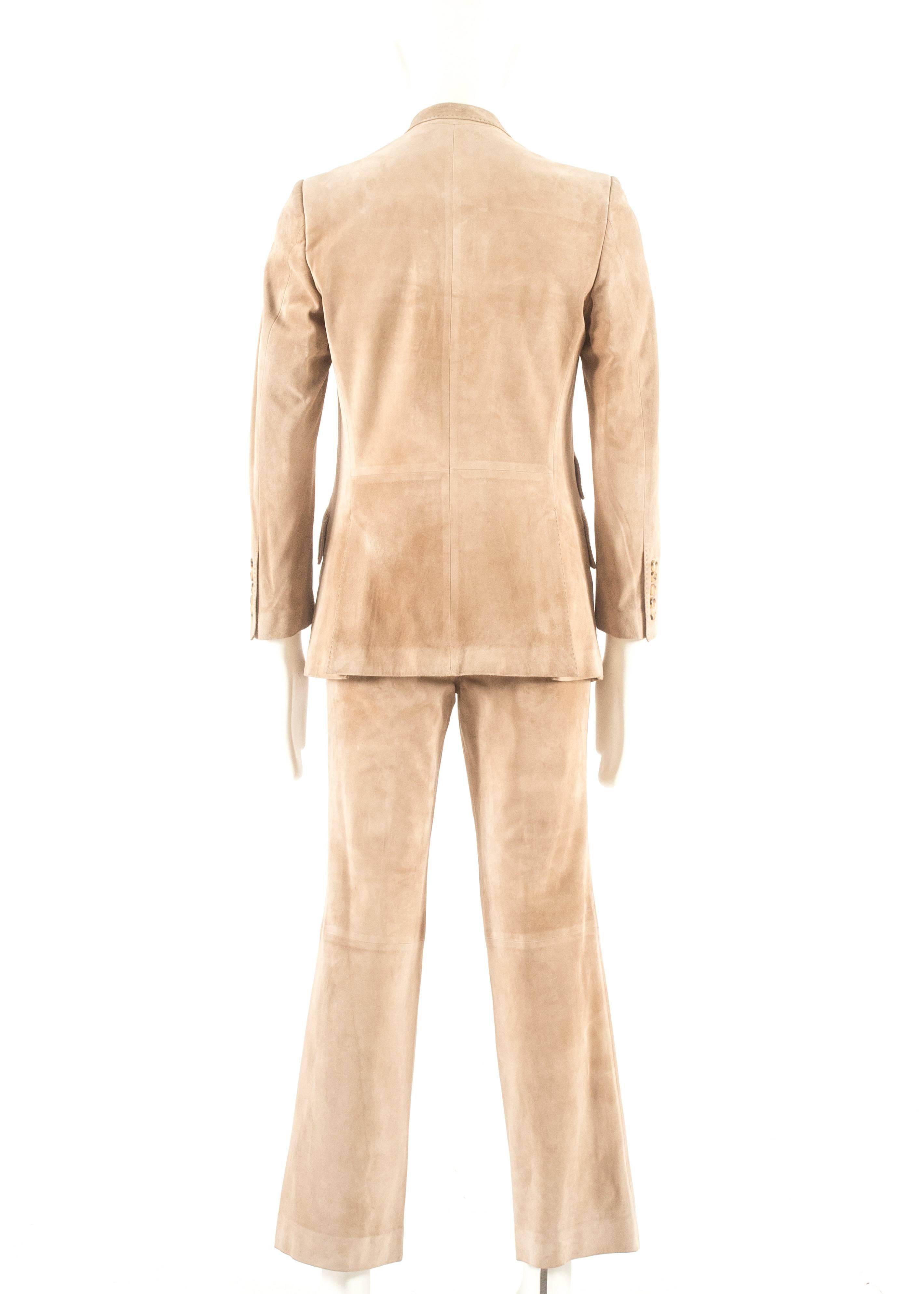 Gucci Men's suede two piece suit 1