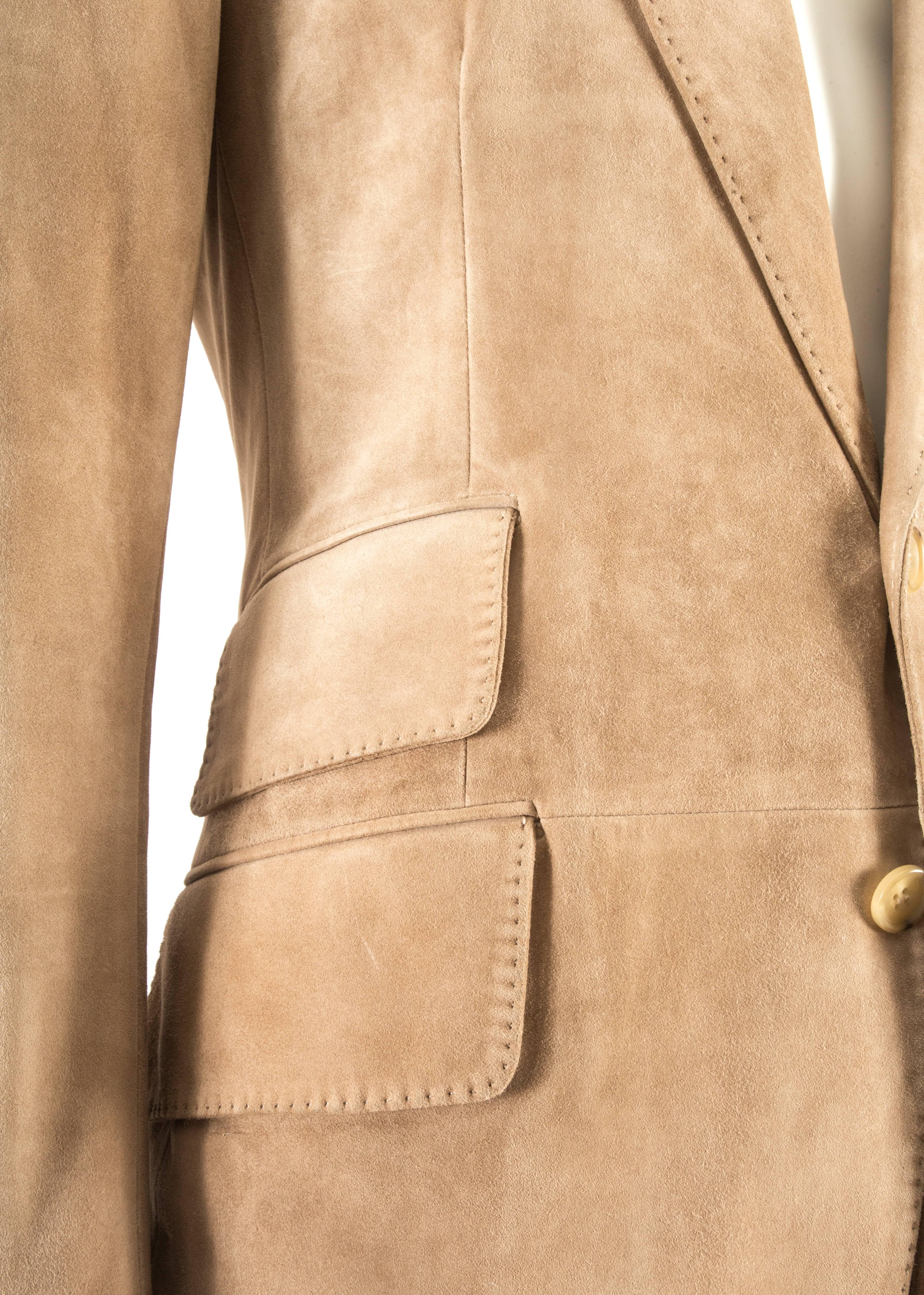 Gucci Men's suede two piece suit In Excellent Condition In London, GB