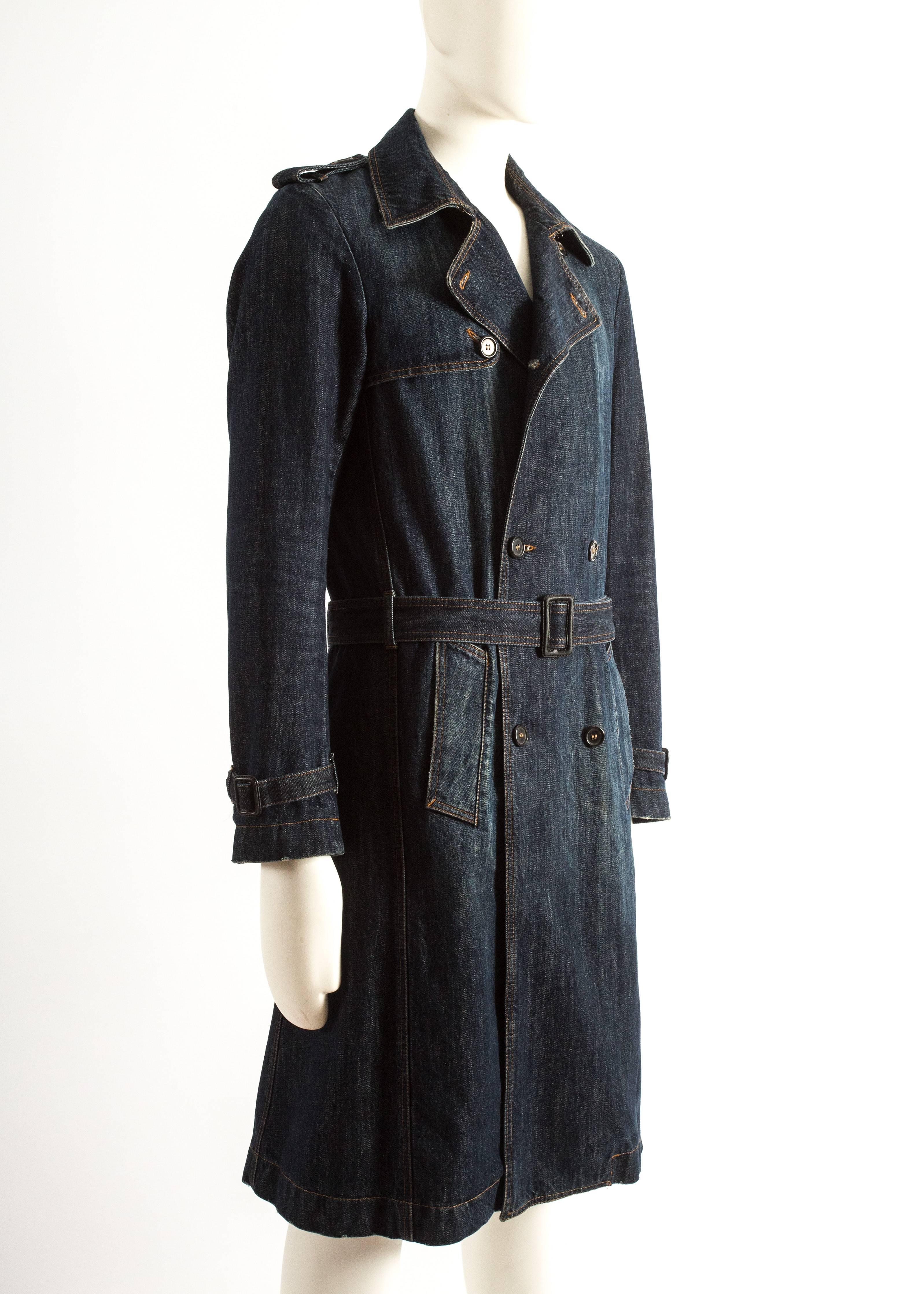 CLASSIC DENIM TRENCH COAT