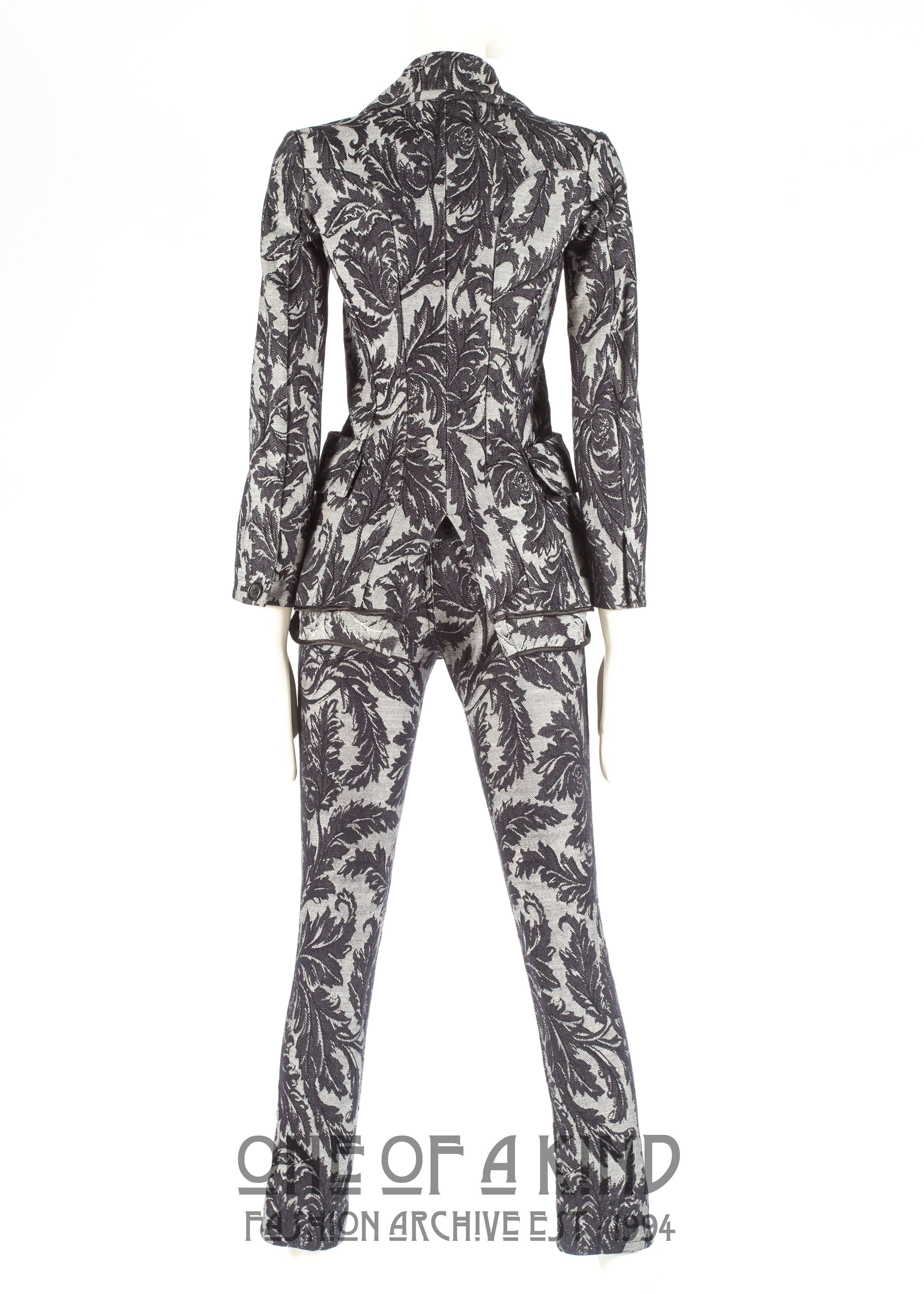 Women's Junya Watanabe Spring-Summer 2007 jacquard denim tailored skinny pant suit