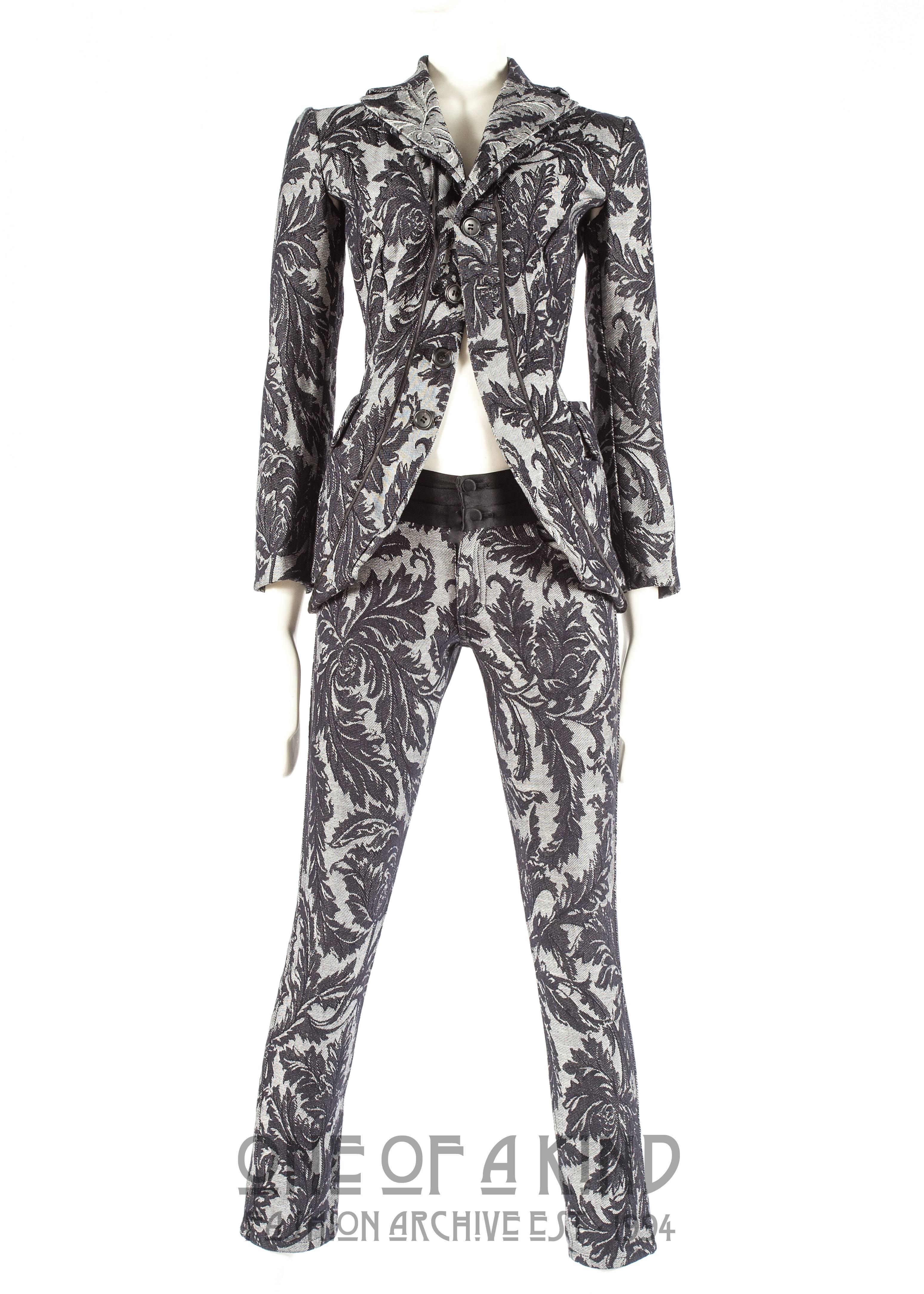 Junya Watanabe Spring-Summer 2007 jacquard denim tailored skinny pant suit 1