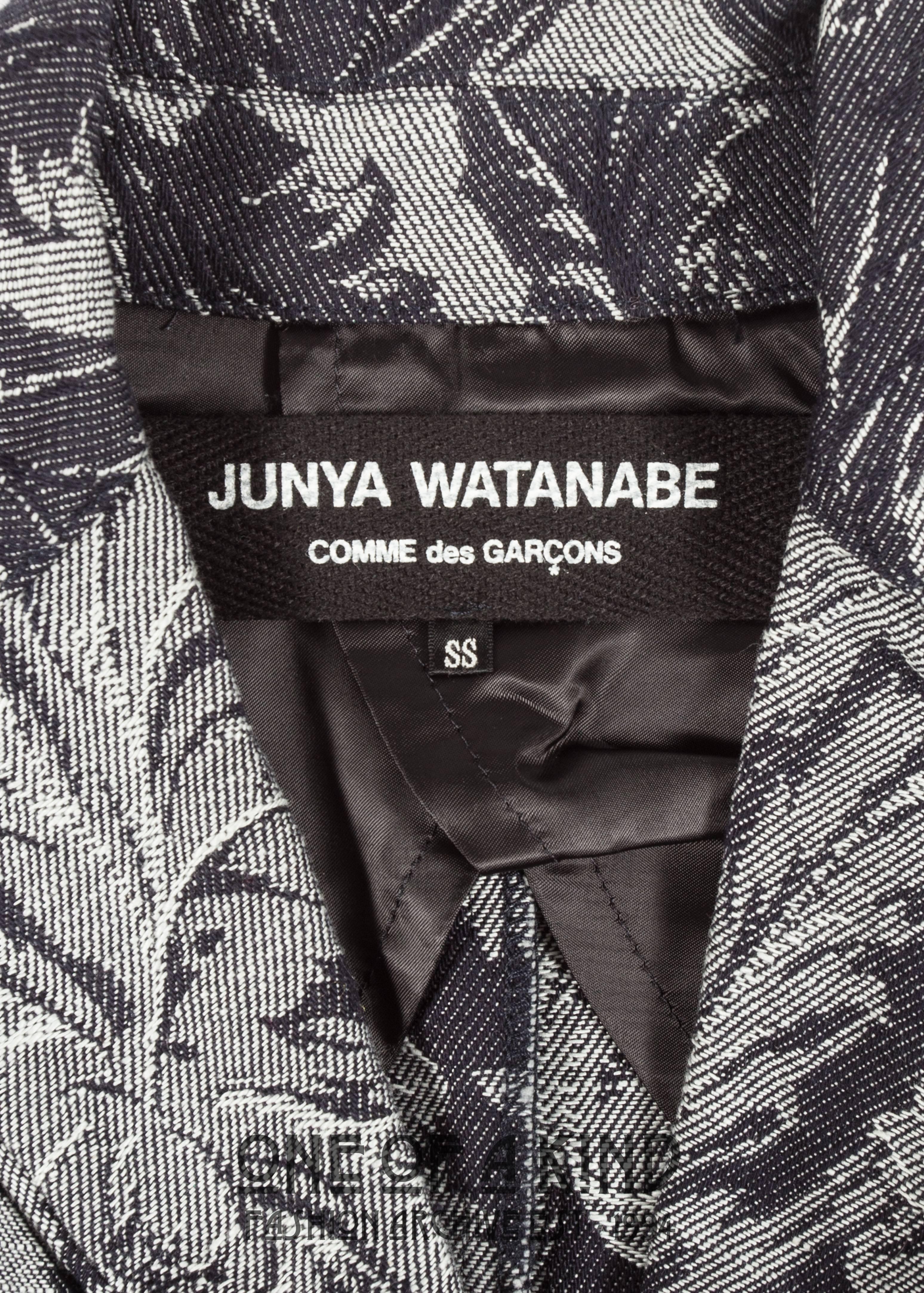 Junya Watanabe Spring-Summer 2007 jacquard denim tailored skinny pant suit 2