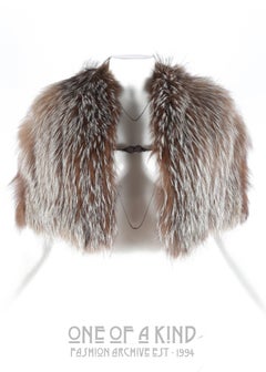 Alber Elbaz for Yves Saint Laurent Autumn-Winter 1999 fox fur capelet