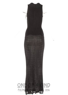 Azzedine Alaia Spring-Summer 1992 black crochet knit maxi dress