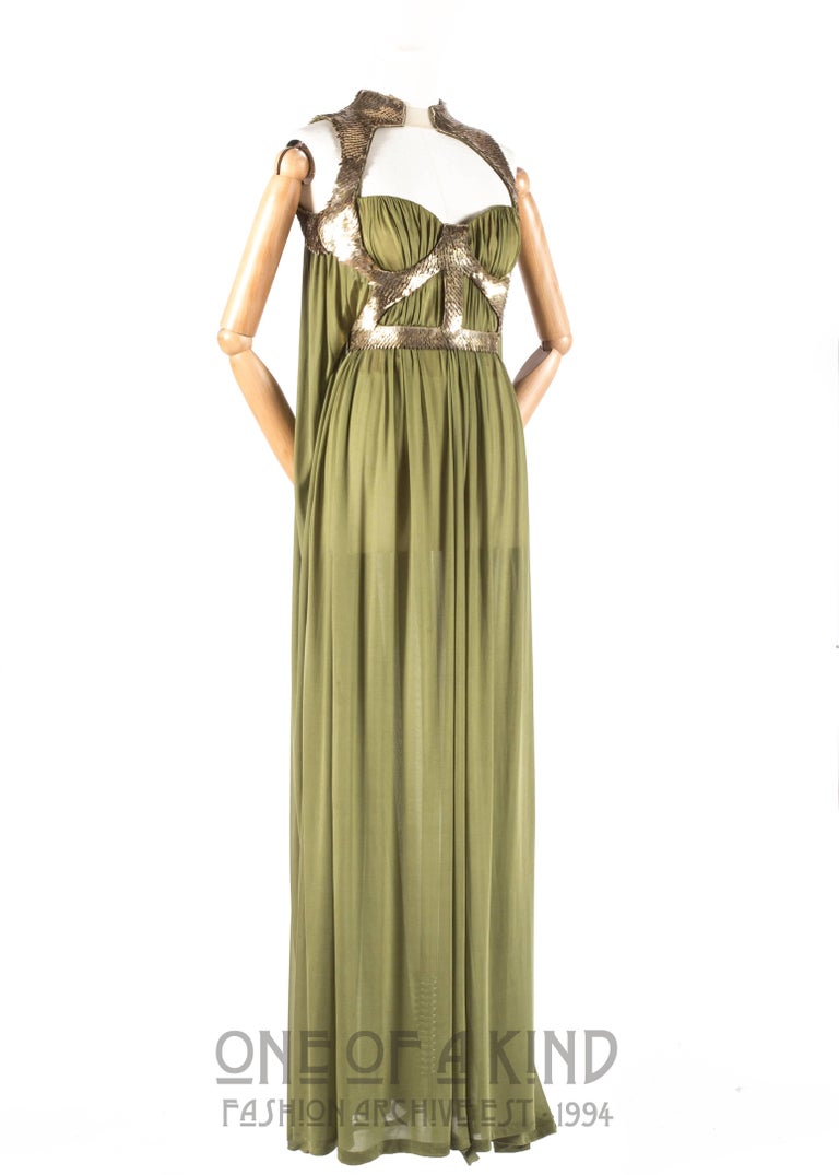 Alexander McQueen evening dress with metal scale harness, Autumn-Winter  2007 For Sale at 1stDibs