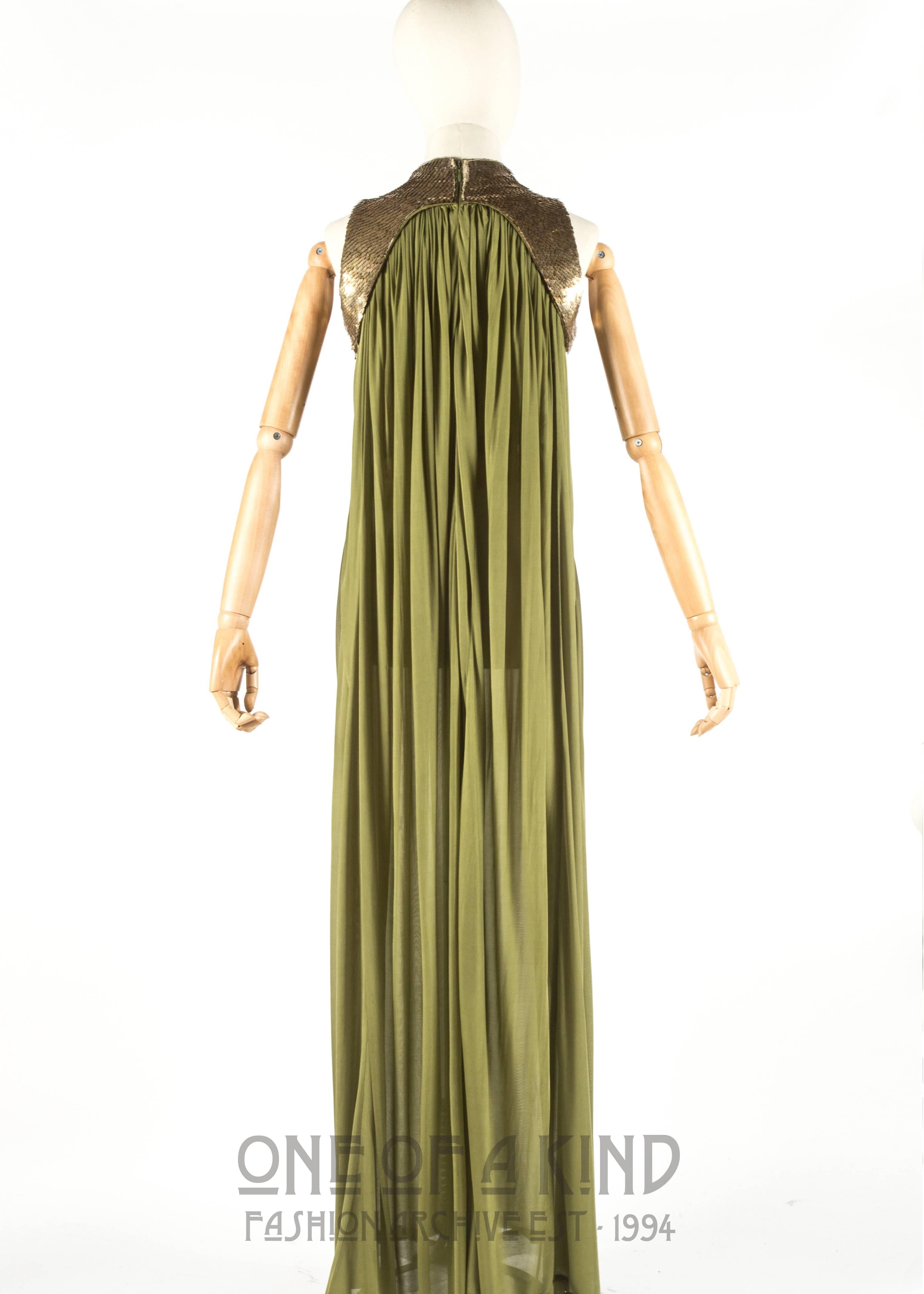 Alexander McQueen evening dress with metal scale harness, Autumn-Winter 2007 1