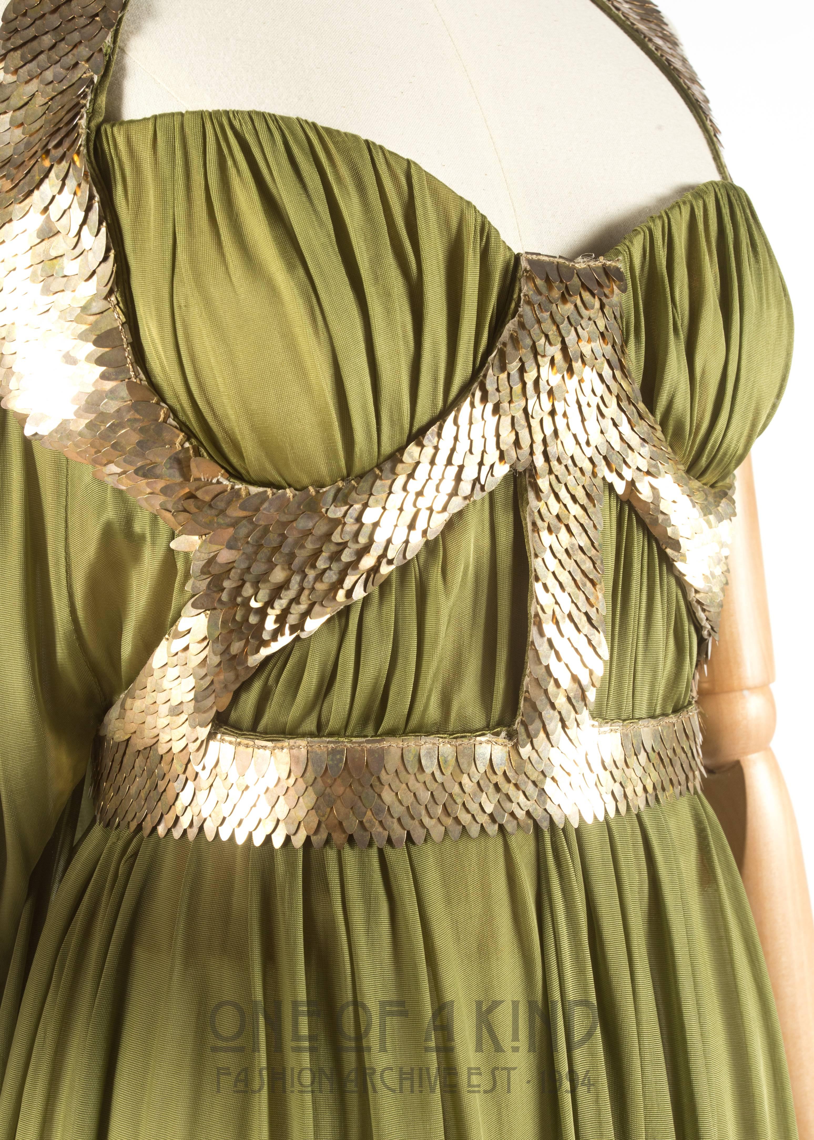 Alexander McQueen evening dress with metal scale harness, Autumn-Winter 2007  In Good Condition In London, GB