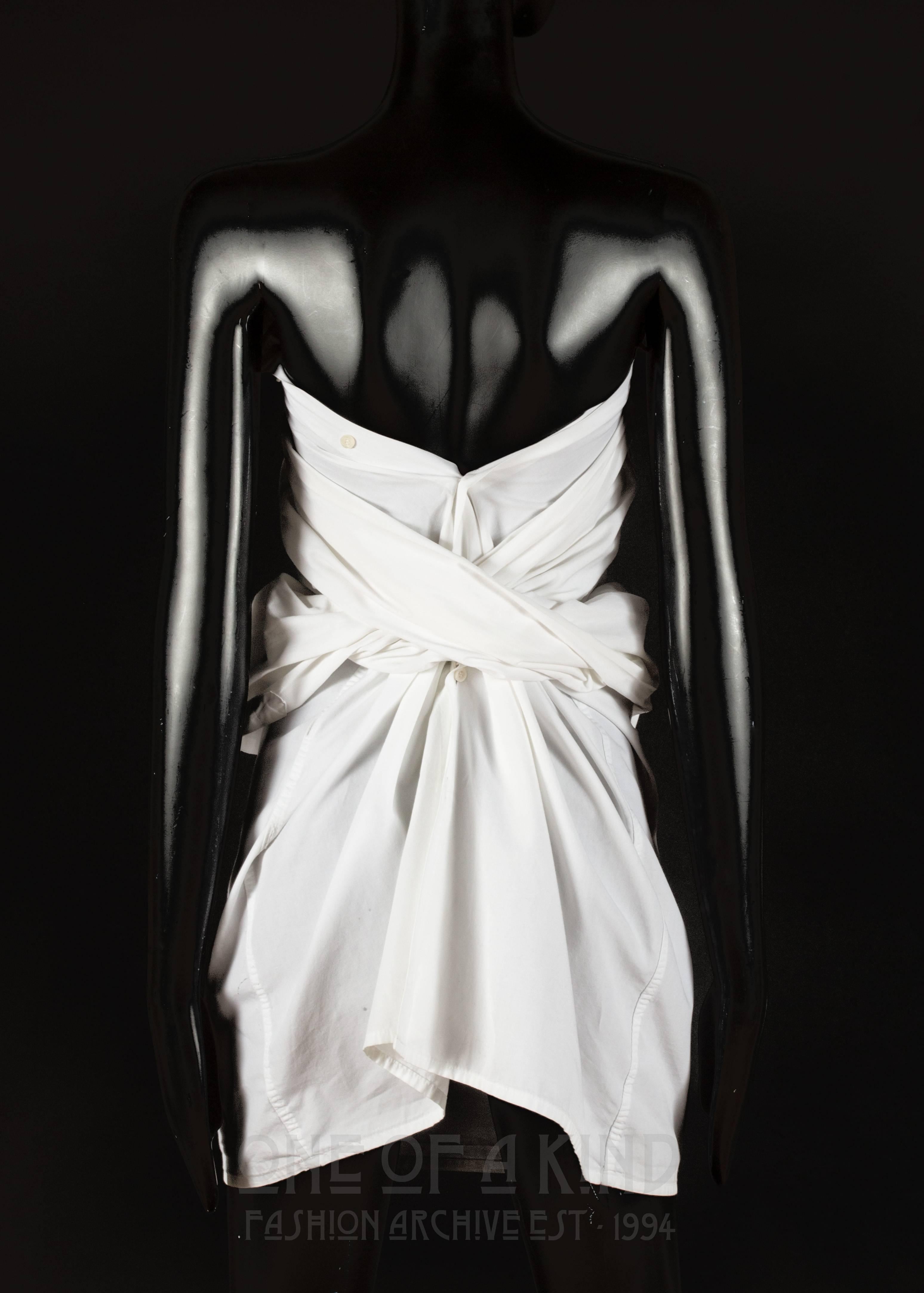 Women's or Men's Margiela Artisanal white shirt, Spring-Summer 1995 For Sale