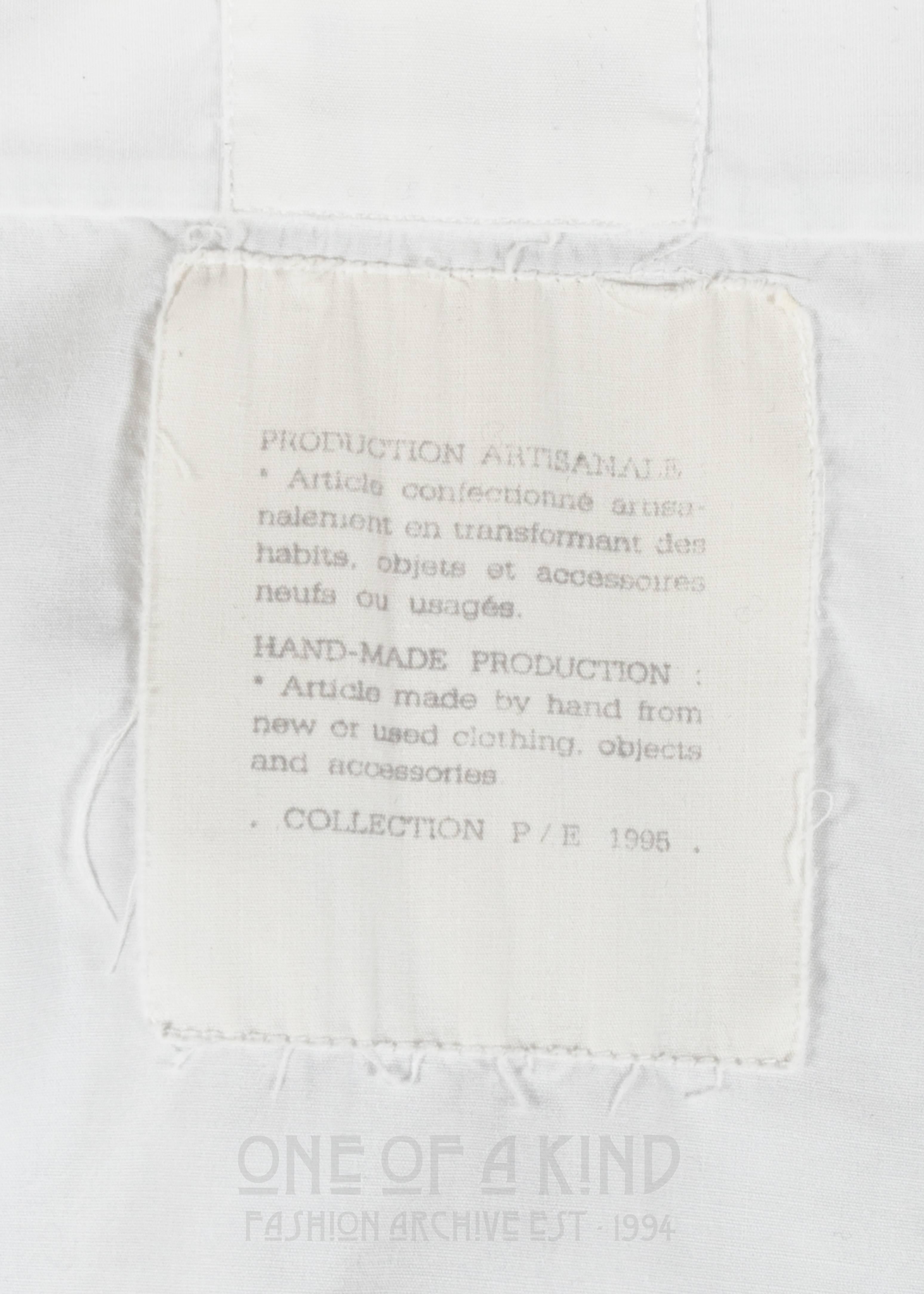Gray Margiela Artisanal white shirt, Spring-Summer 1995 For Sale