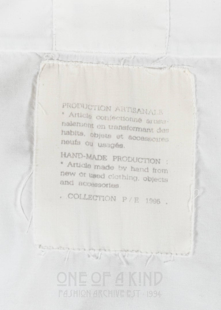 Margiela Artisanal white shirt, Spring-Summer 1995 For Sale at 1stDibs