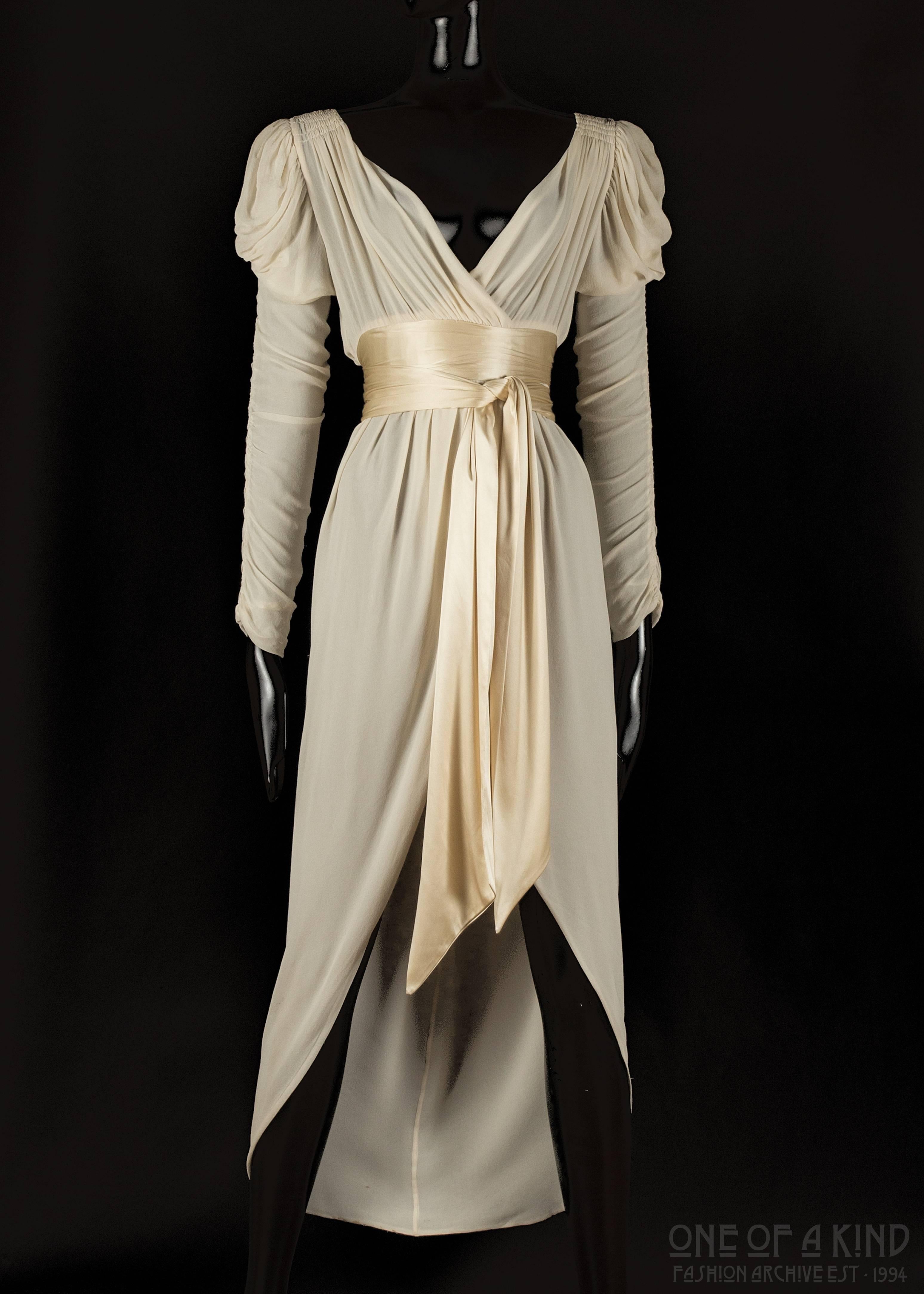 ivory evening dress