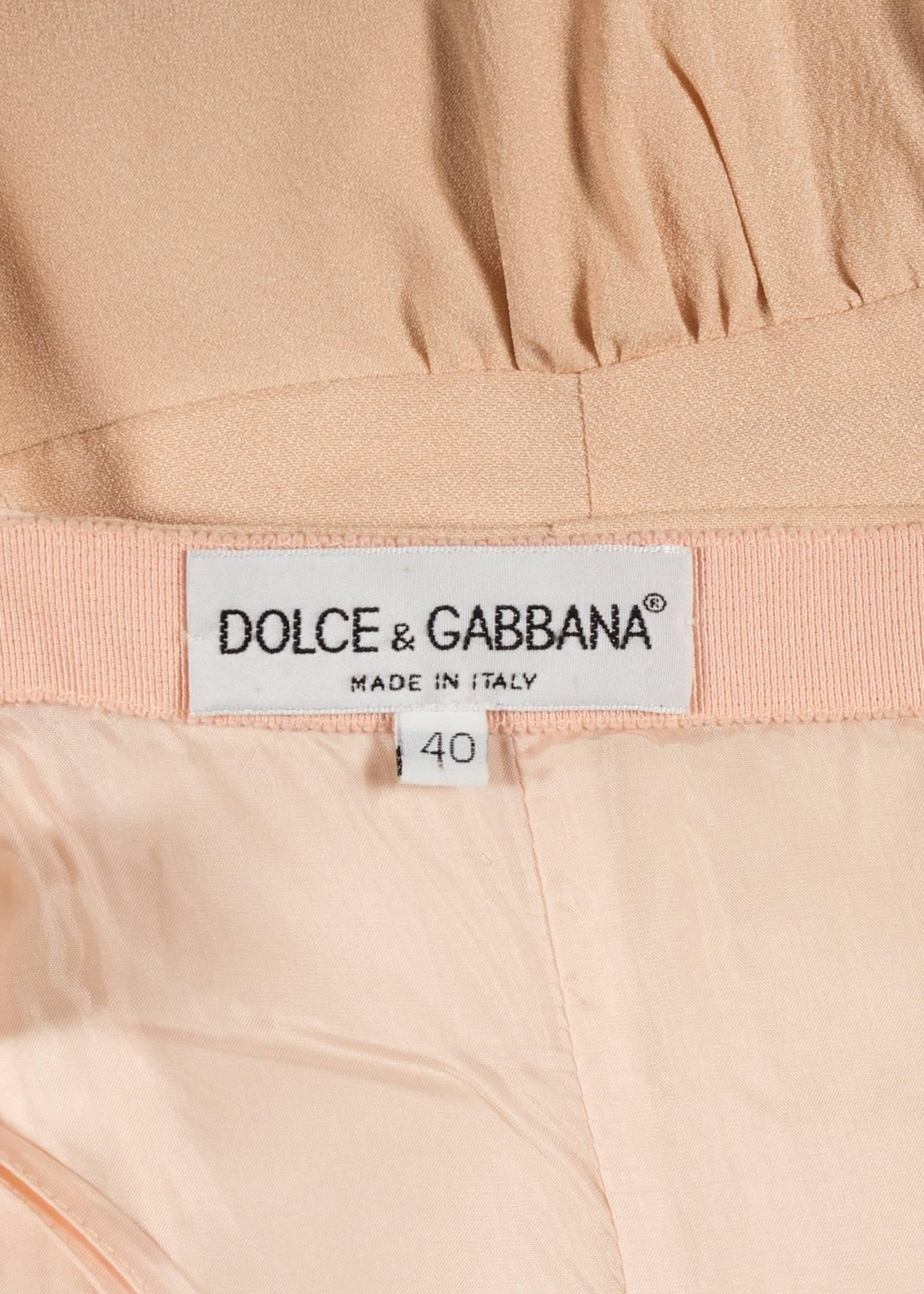 Women's Dolce & Gabbana pale pink crepe halter-neck mini dress, Spring-Summer 1992