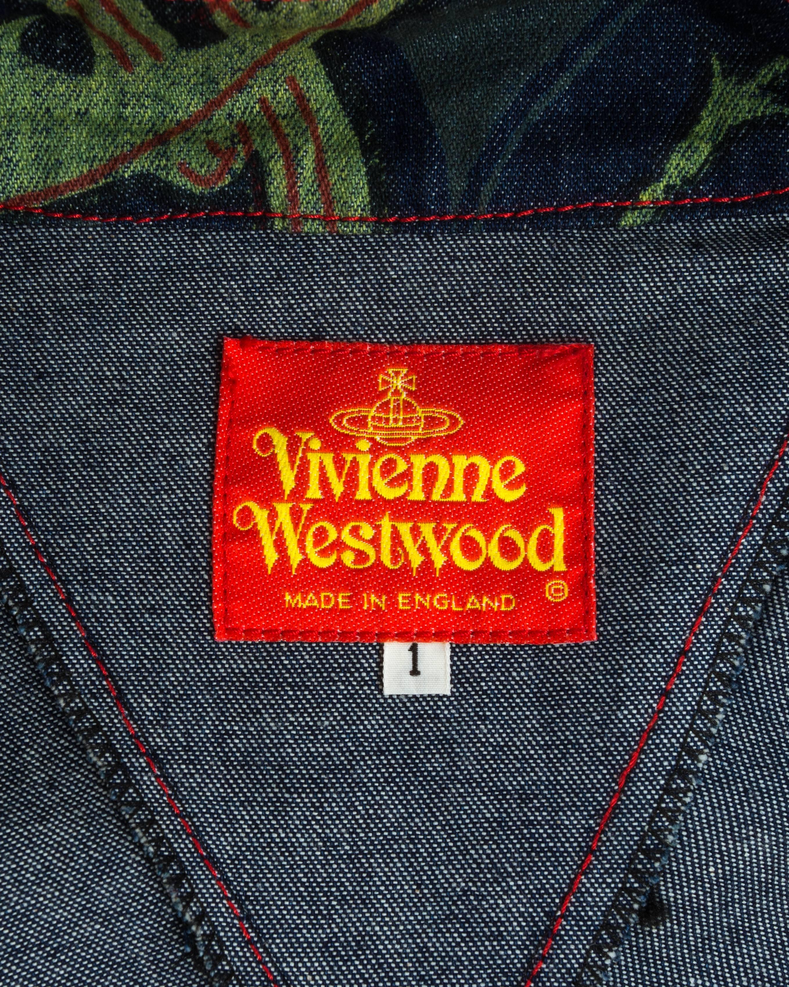 Vivienne Westwood cotton cropped jacket and bondage pant suit, S / S 1993 In Good Condition For Sale In London, GB