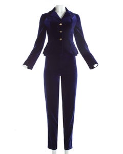 Vivienne Westwood purple velvet pant suit, A/W 1993