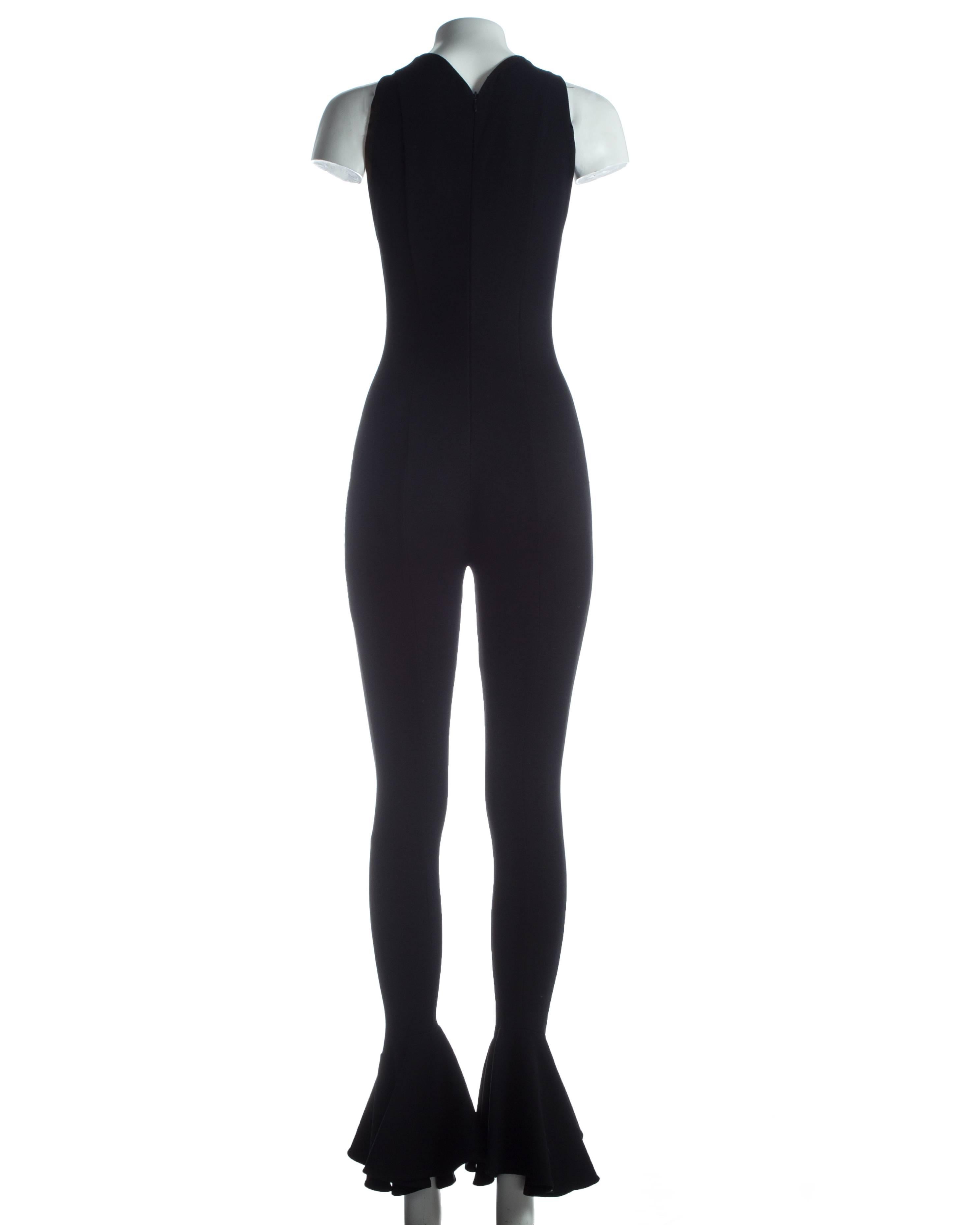 black spandex jumpsuit