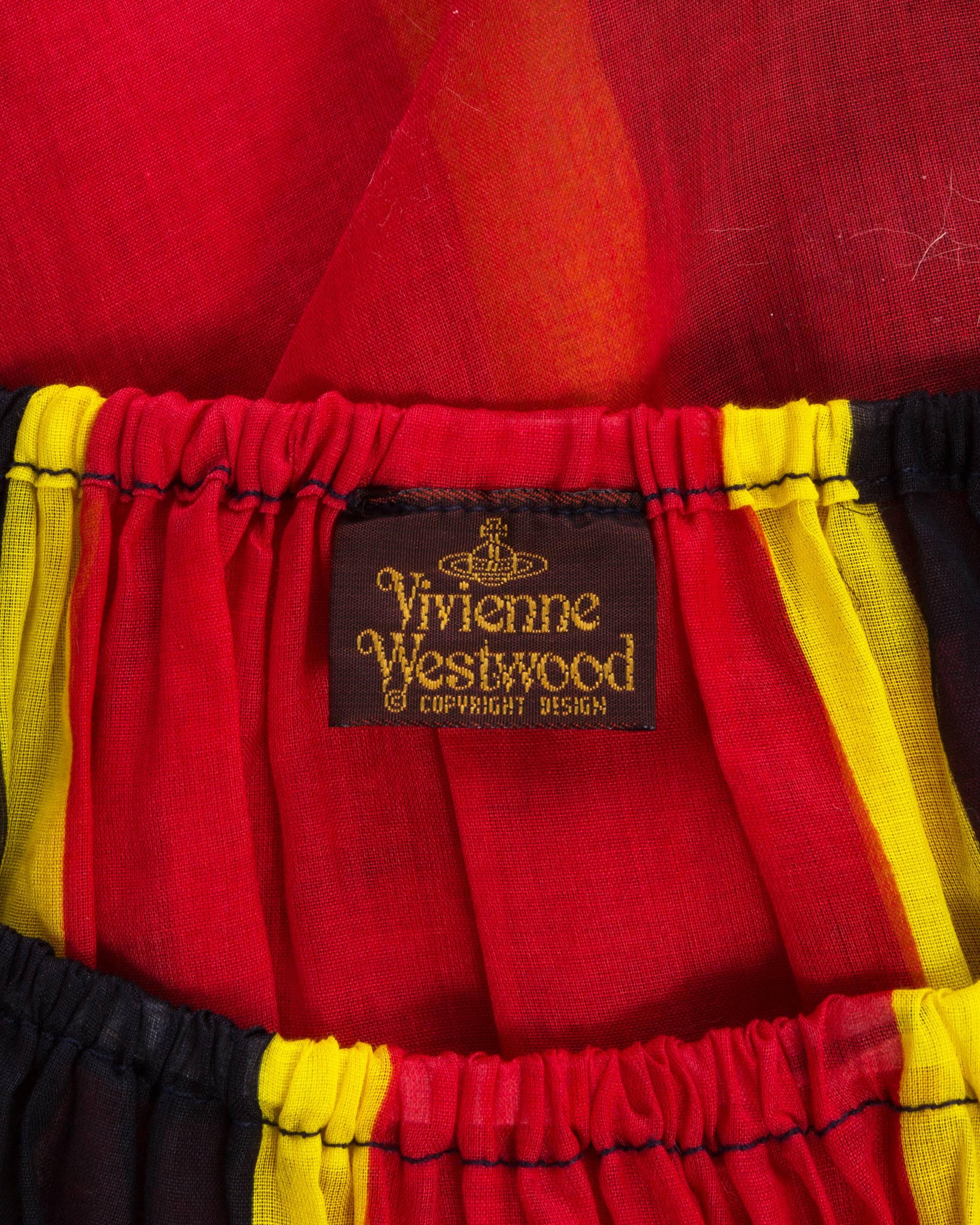 Vivienne Westwood striped cotton 'Mini-Crini' vest, S/S 1985 In Excellent Condition In London, GB