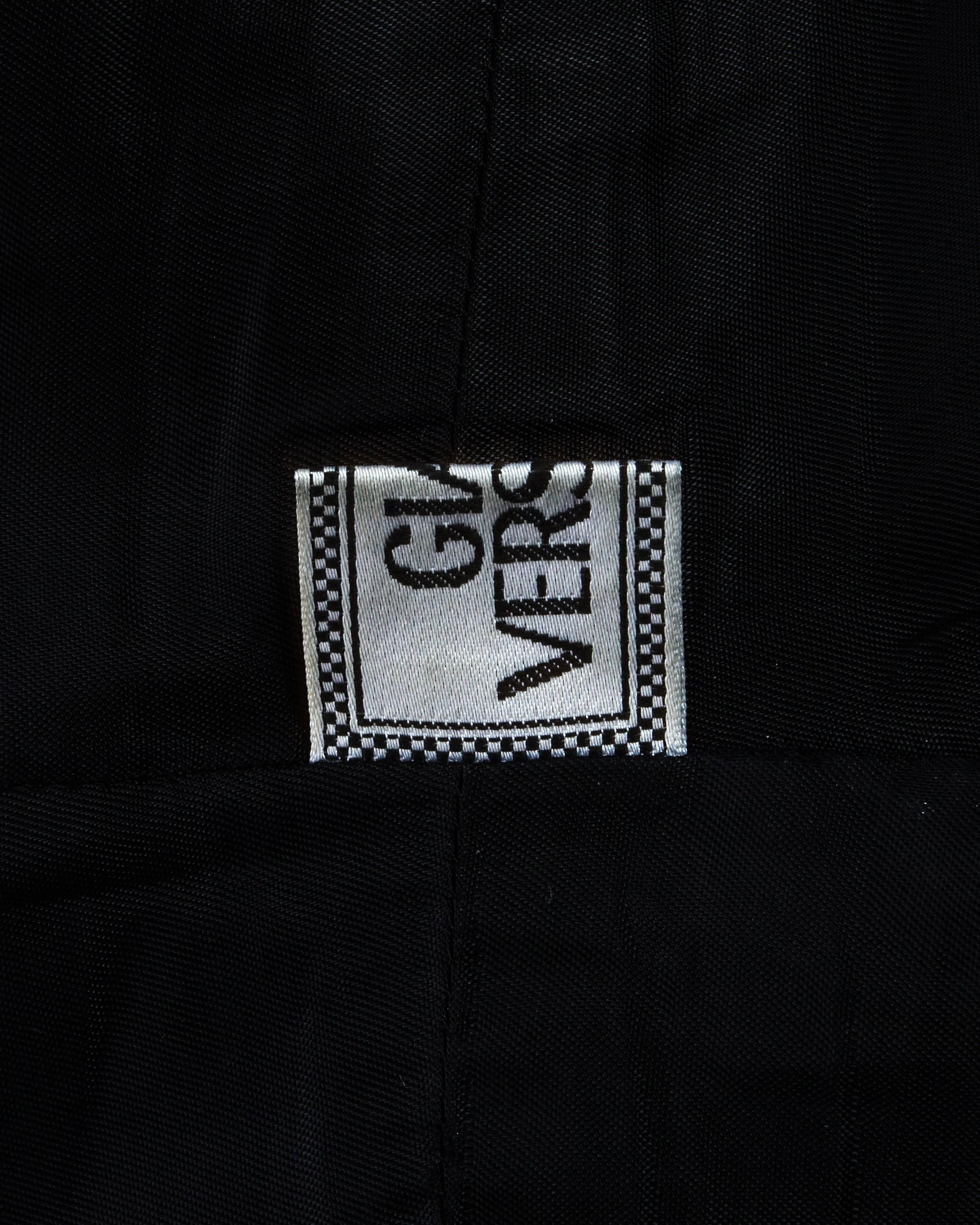 Gianni Versace black lambskin leather A-line ankle length dress, circa 1998 1