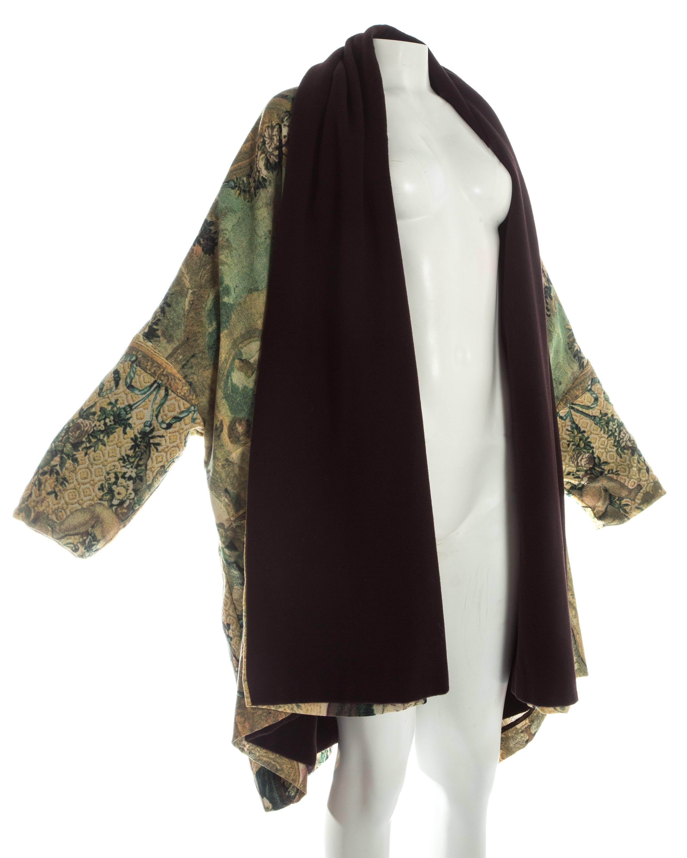 Dolce & Gabbana wool crepe reversible blanket coat, c. 1989-90 2