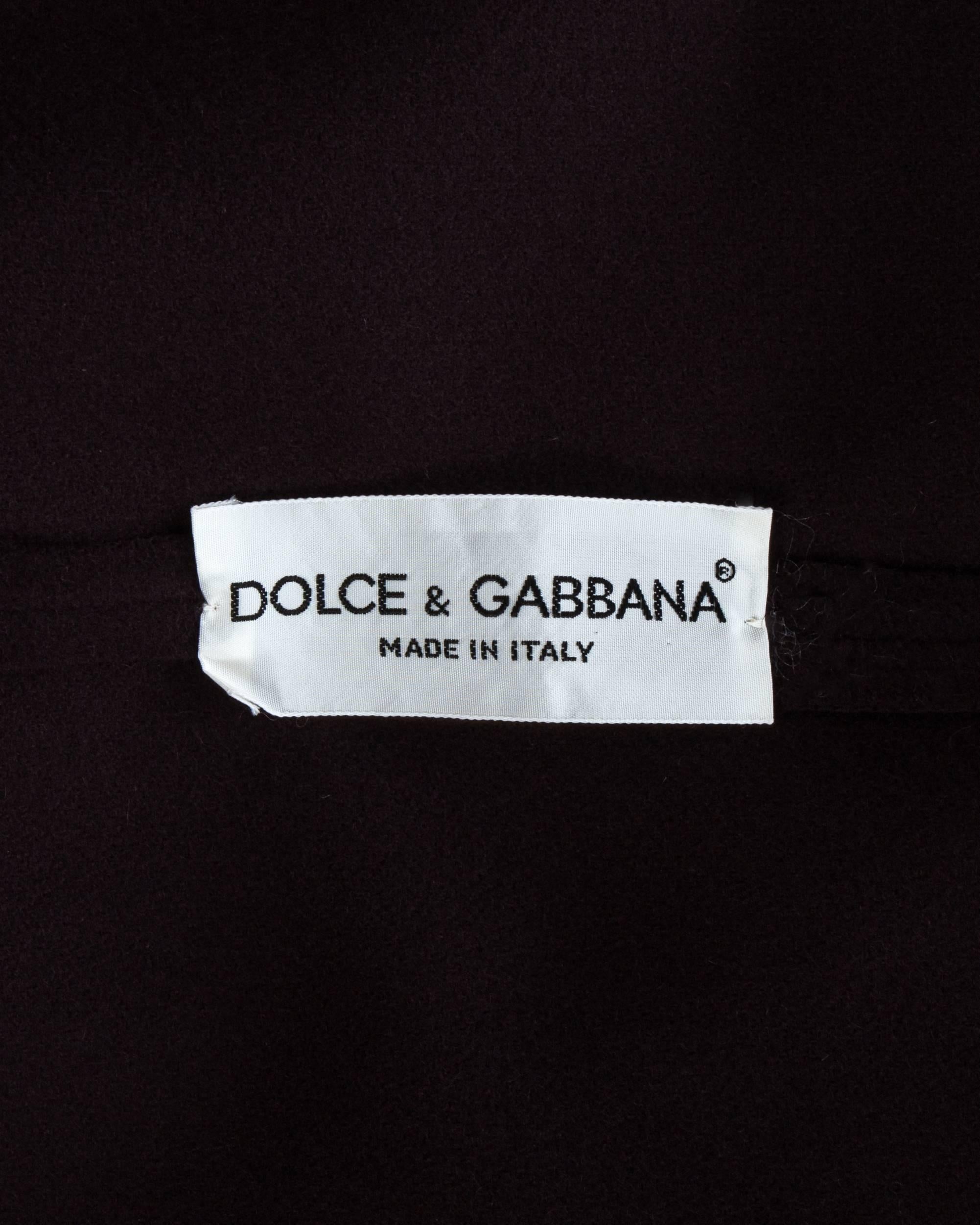 Dolce & Gabbana wool crepe reversible blanket coat, c. 1989-90 3