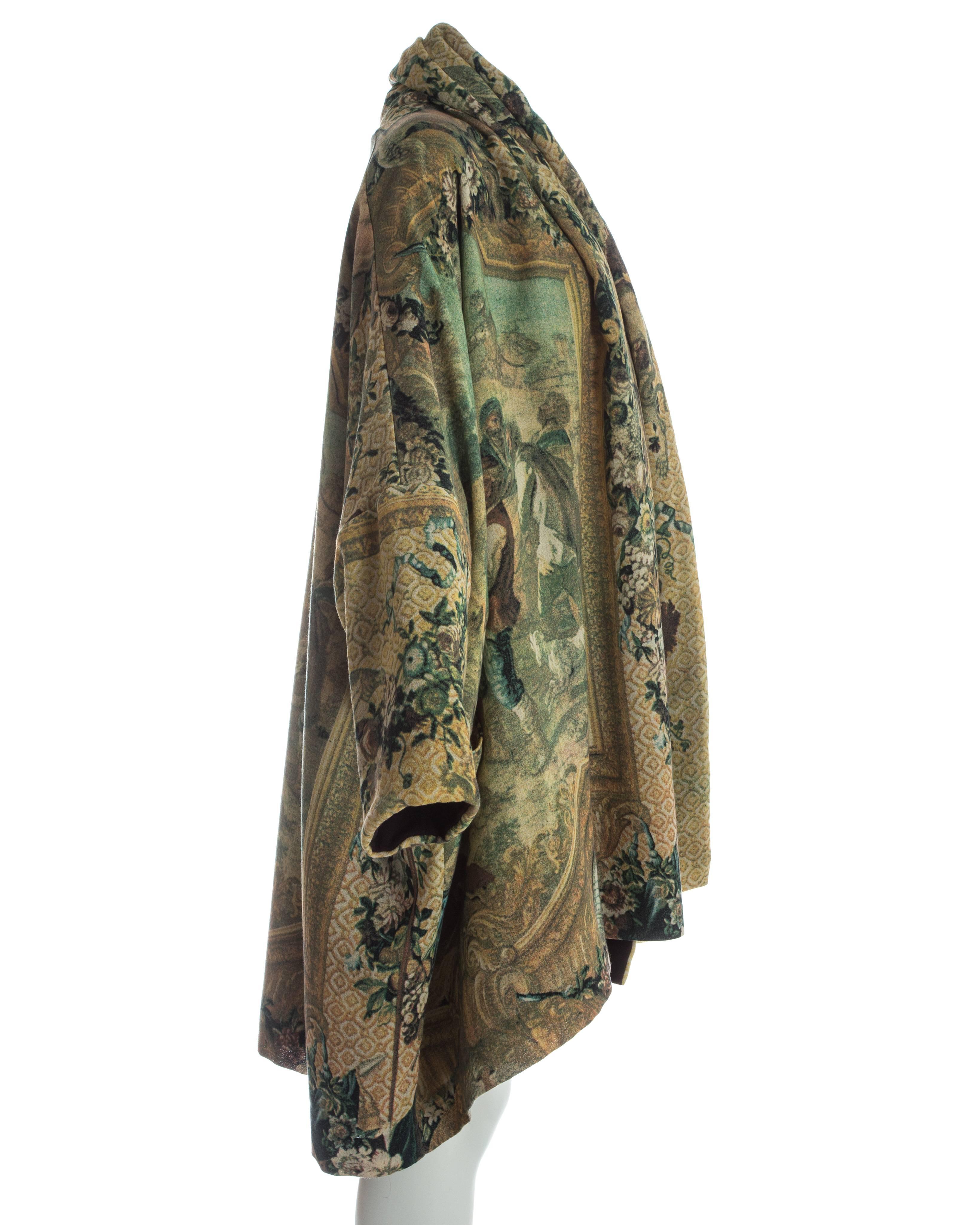 Dolce & Gabbana wool crepe reversible blanket coat, c. 1989-90 In Excellent Condition In London, GB