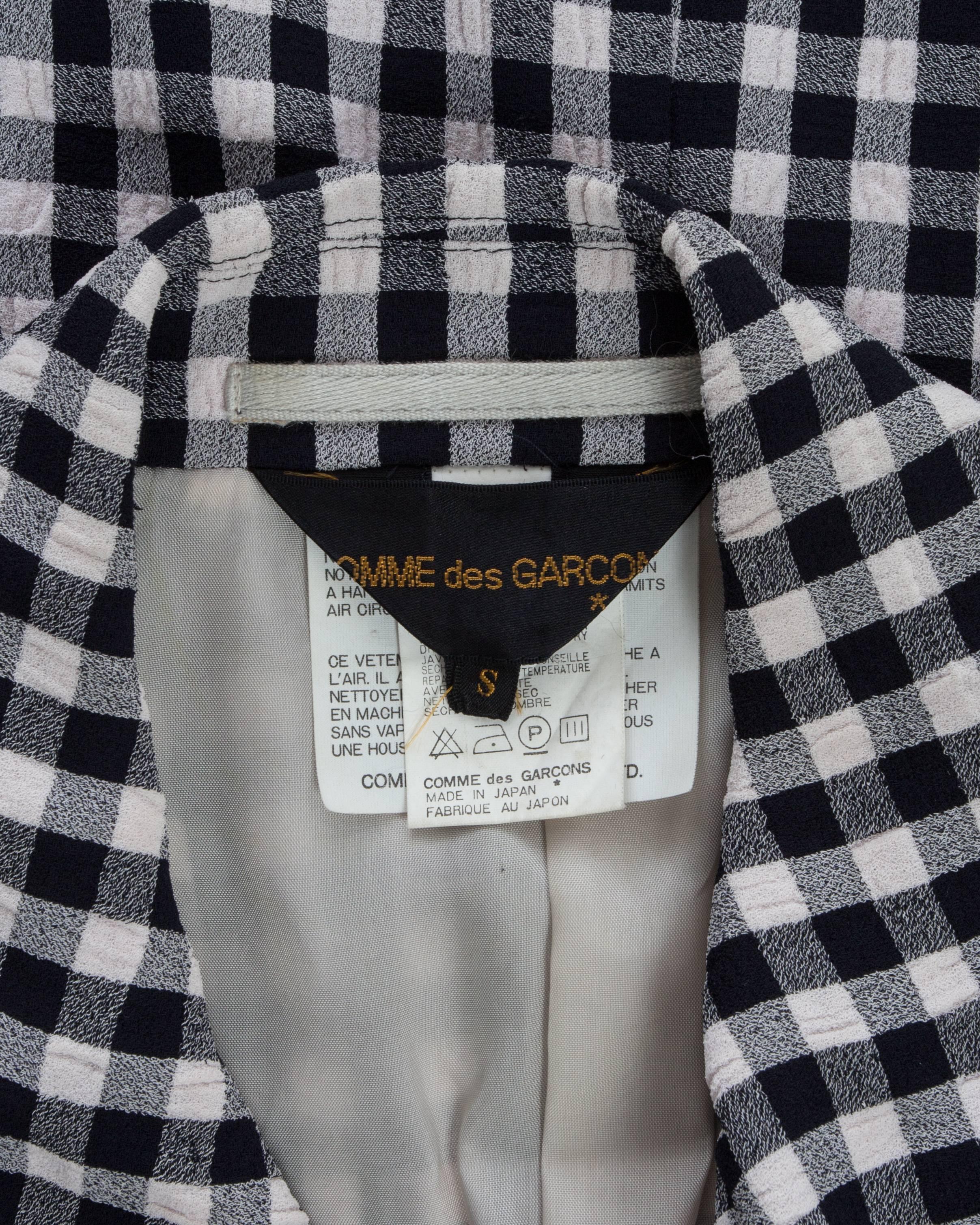 Comme des Garcons gingham crepe shirt dress, A / W 1995 For Sale 2