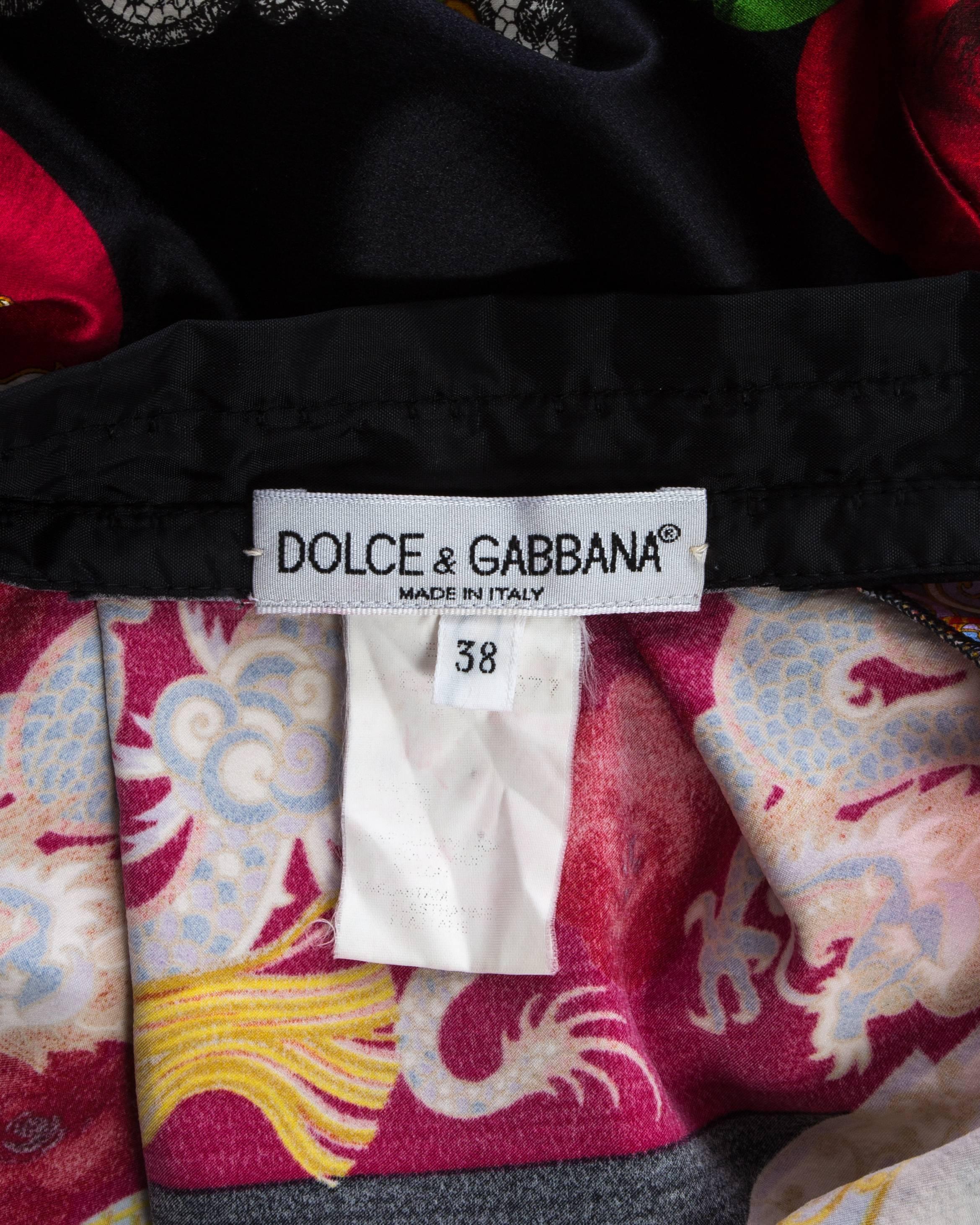 Dolce & Gabbana red silk spandex bodycon evening dress, A / W 1998 2