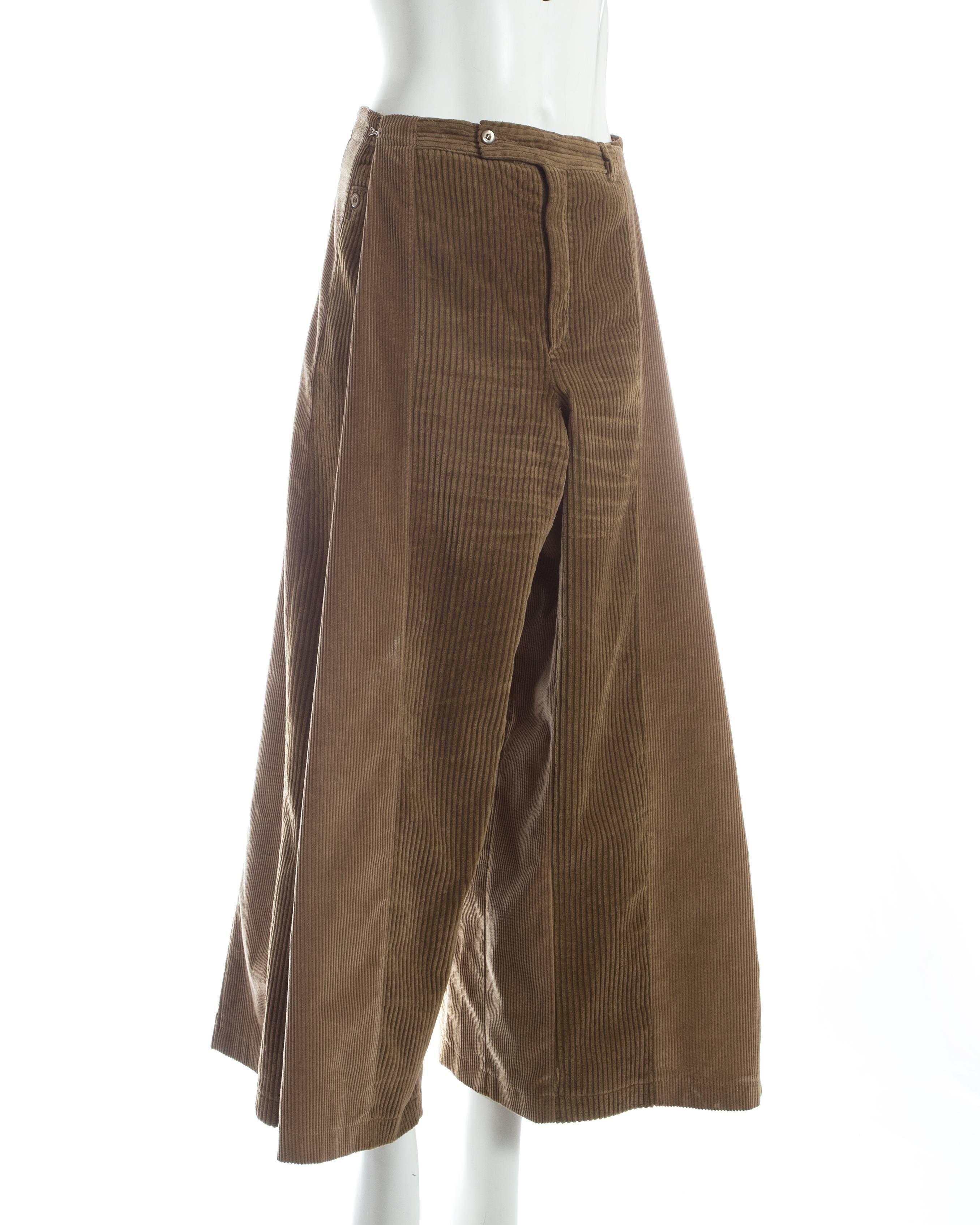 Margiela XXL Oversized pants made from two vintage corduroy pants, ca. 2000-3 In Good Condition In London, GB