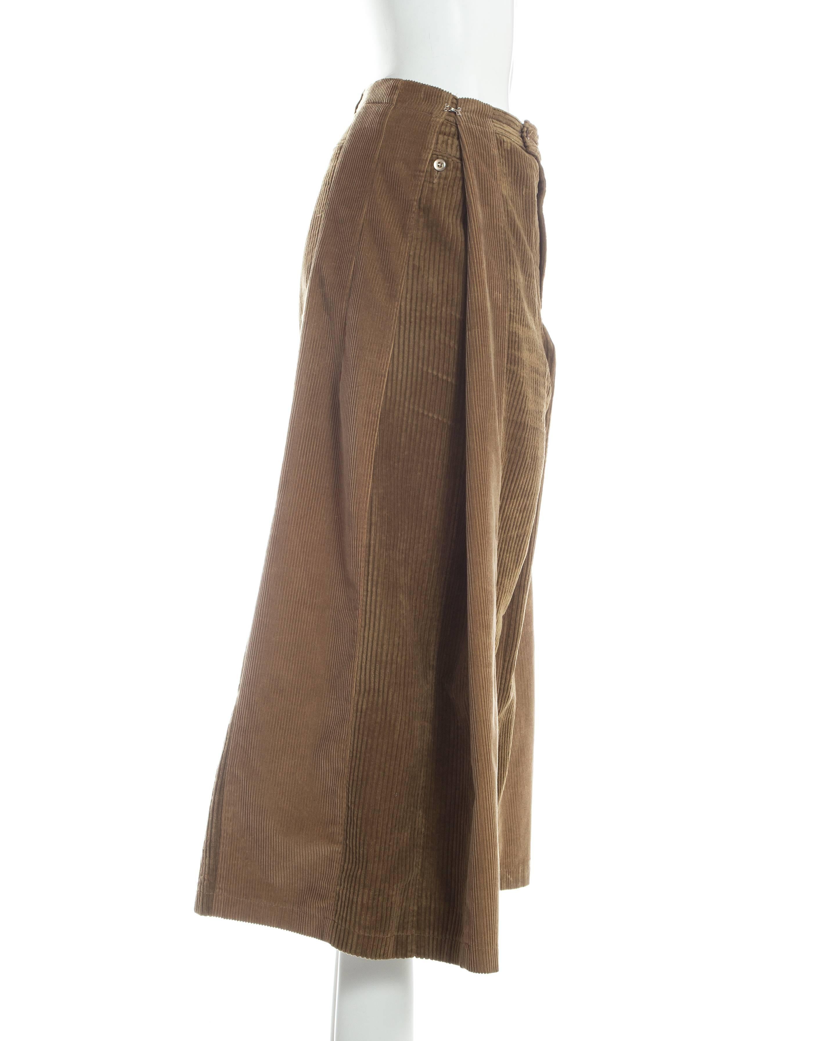 Women's or Men's Margiela XXL Oversized pants made from two vintage corduroy pants, ca. 2000-3