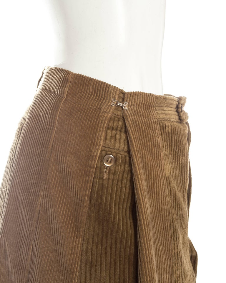 Margiela XXL Oversized pants made from two vintage corduroy pants, ca ...