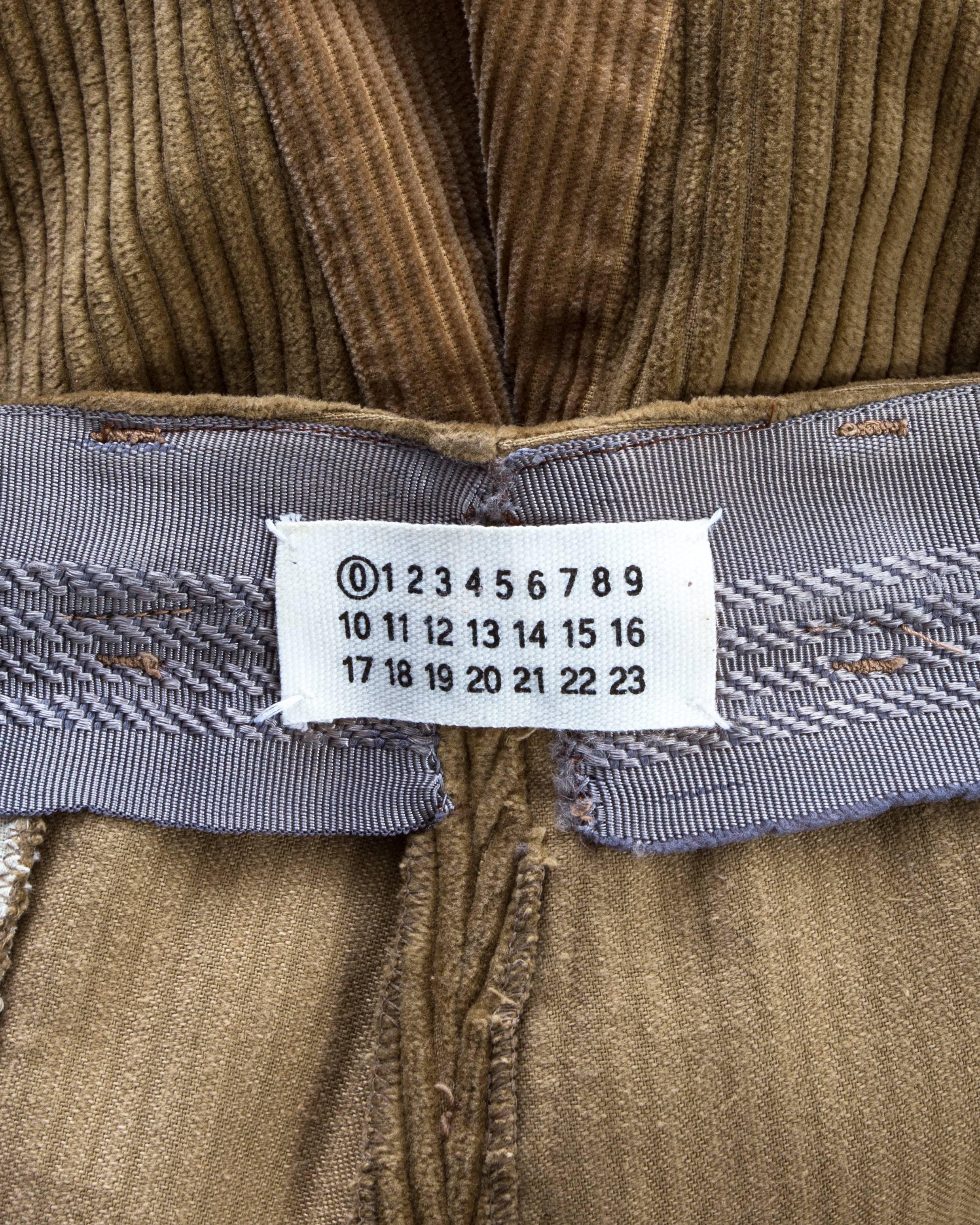 Margiela XXL Oversized pants made from two vintage corduroy pants, ca. 2000-3 3