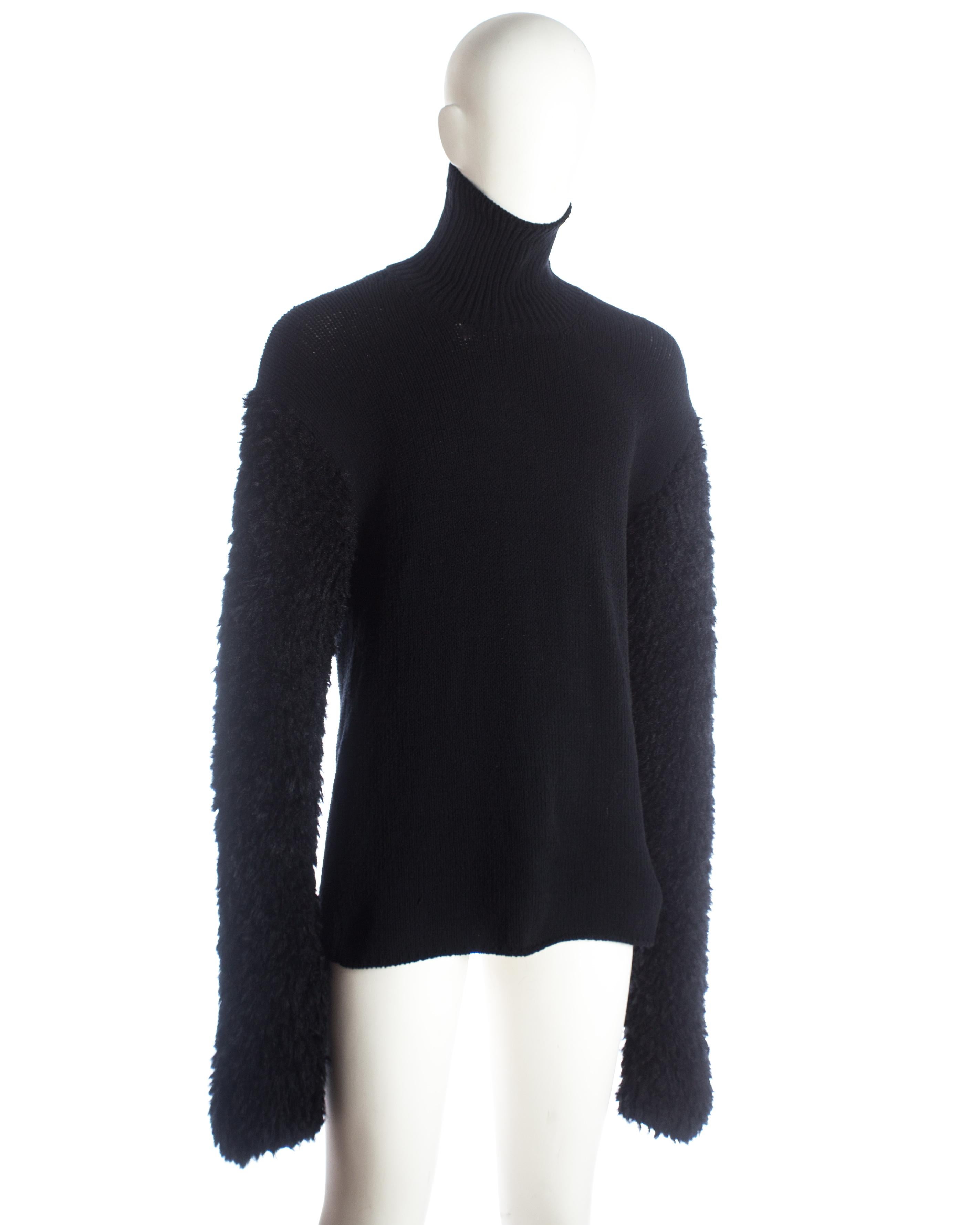 black oversized sweater
