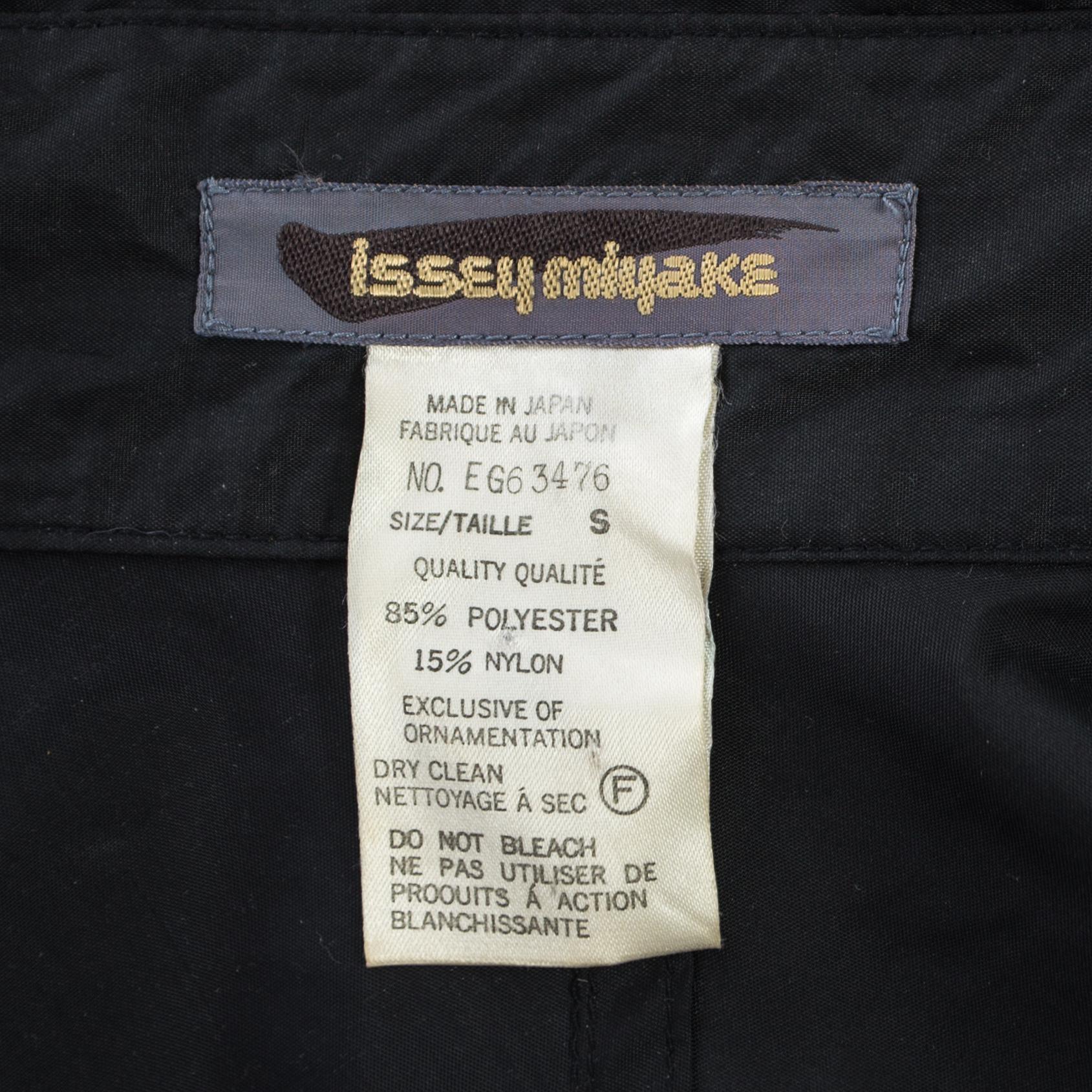 Black Issey Miyake black nylon oversized parachute jacket, A/W 1987