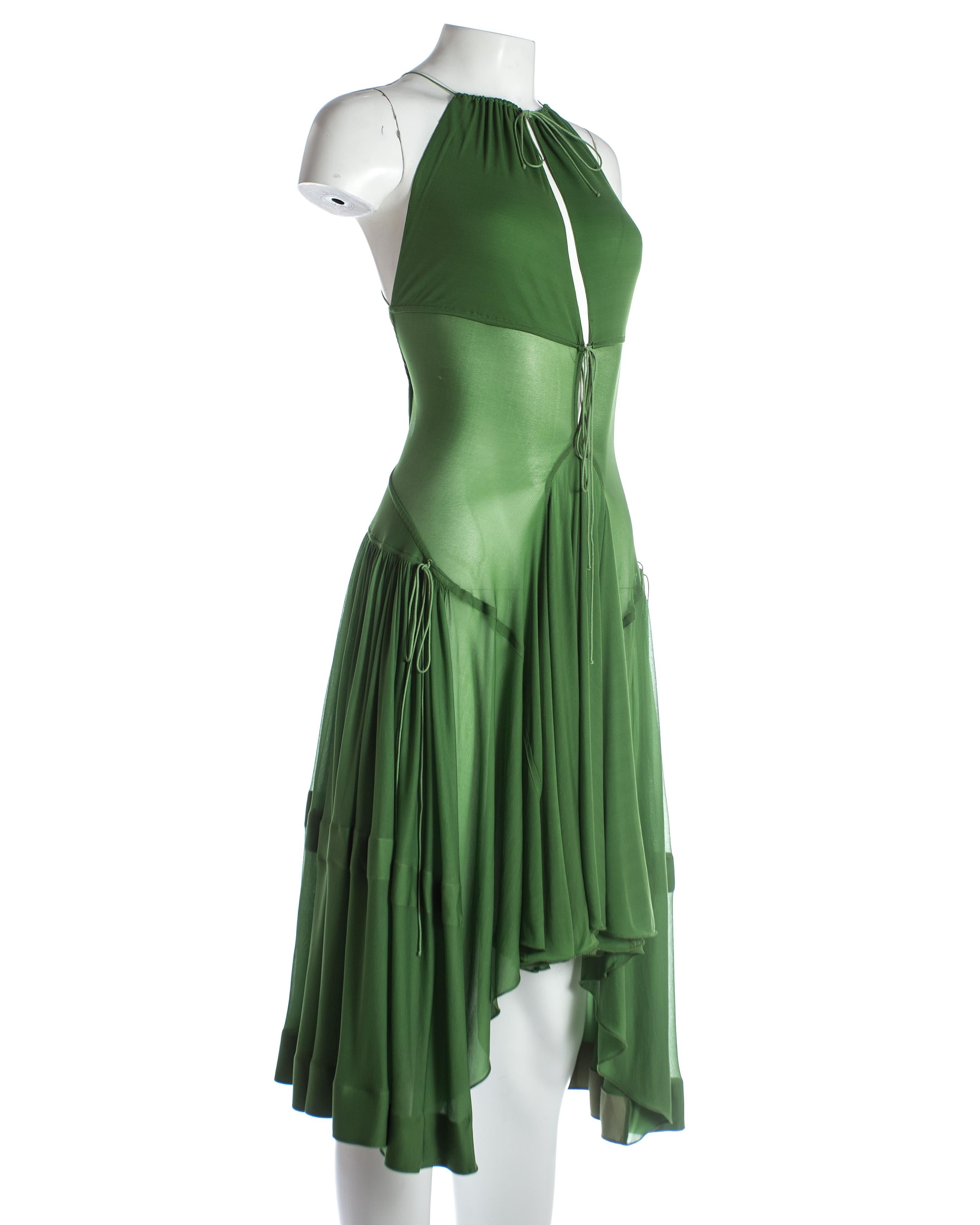 azzedine alaia green dress