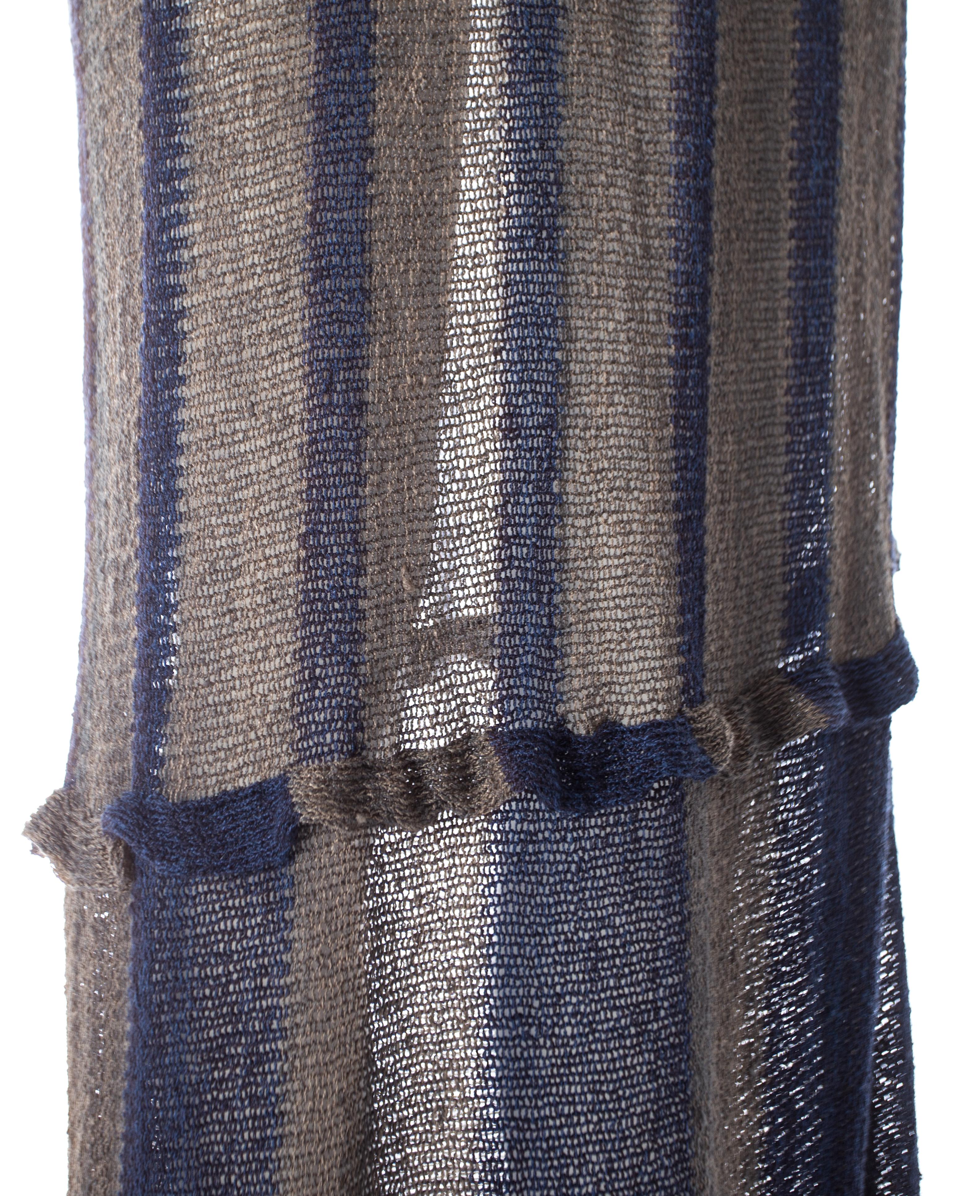 Issey Miyake striped knitted maxi dress, ss 1984 1