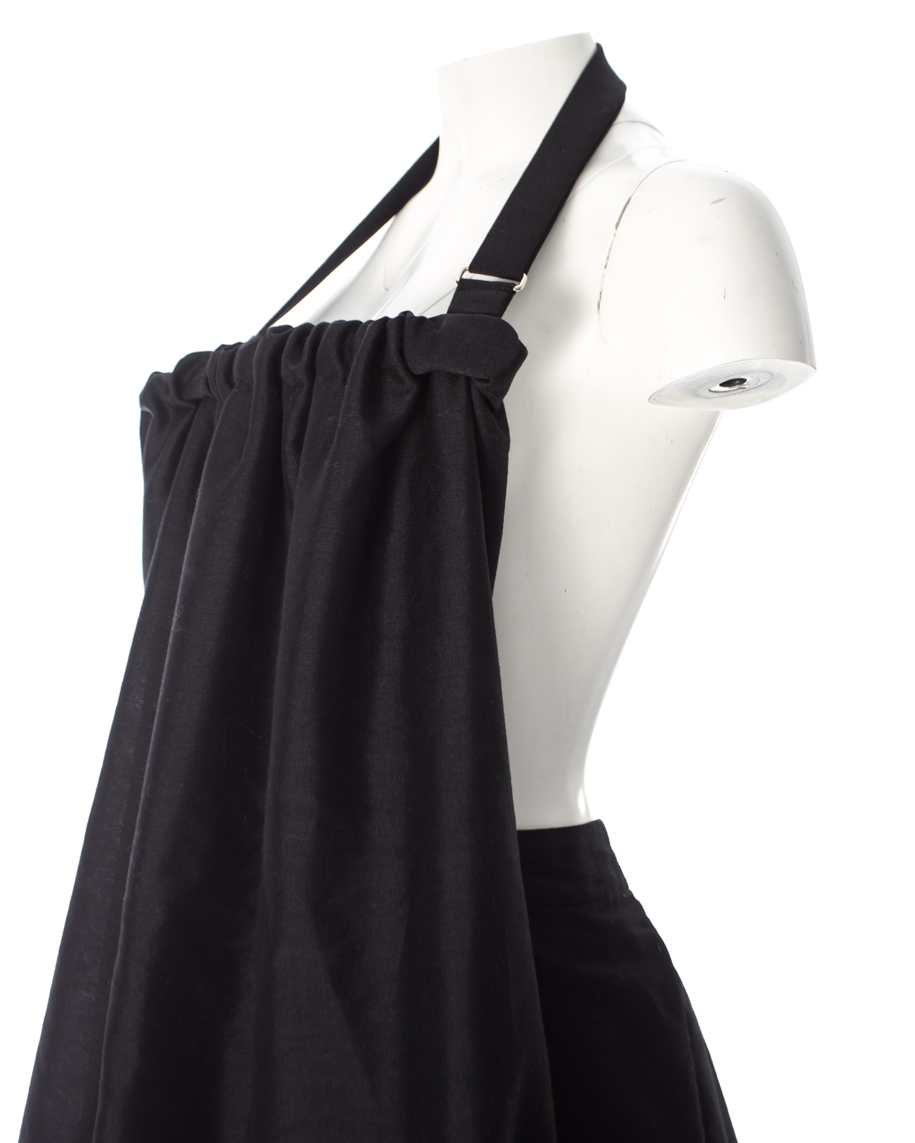 Black Yohji Yamamoto black convertible dress / skirt / bag combination, S / S 2001