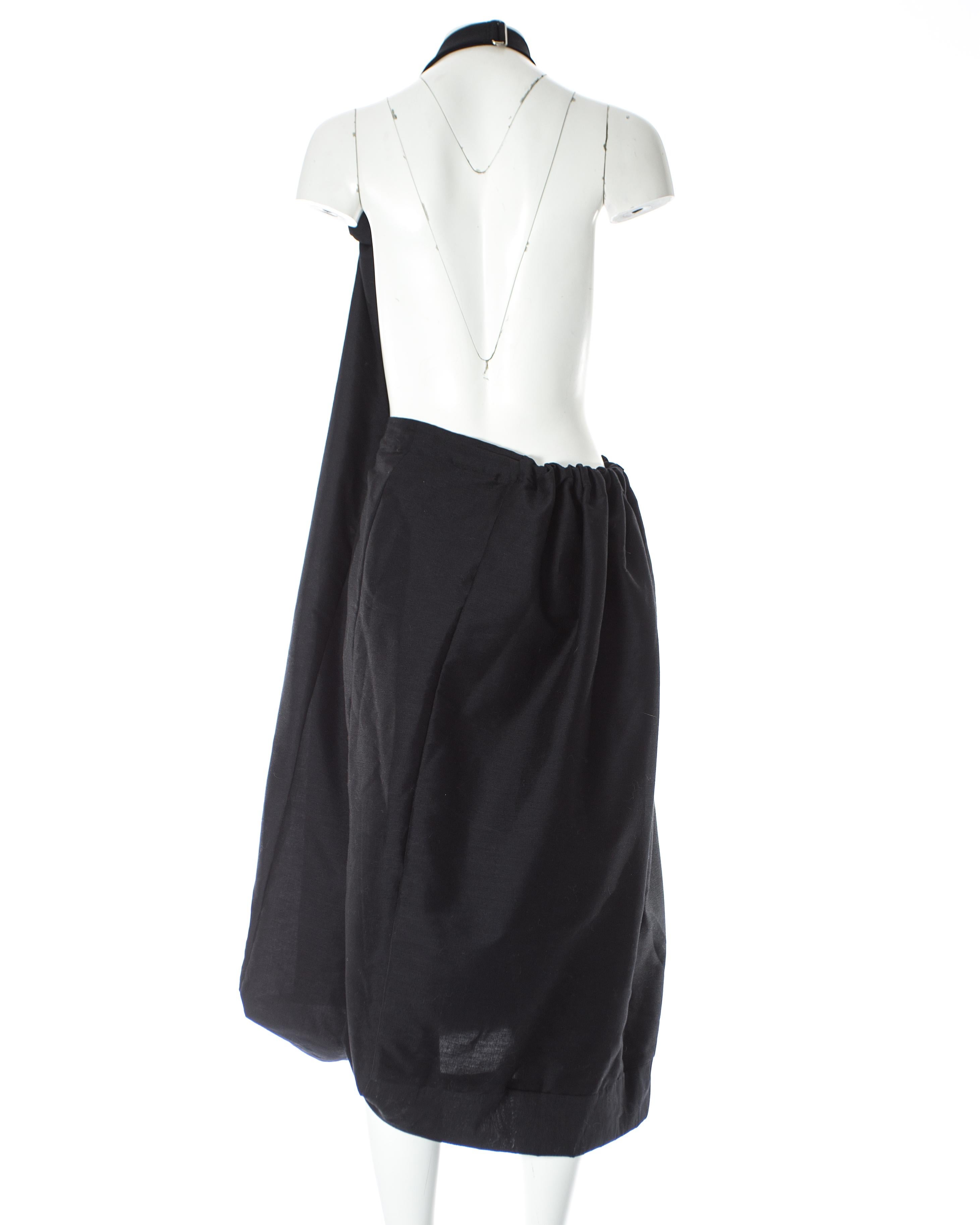 Yohji Yamamoto black convertible dress / skirt / bag combination, S / S 2001 In Excellent Condition In London, GB