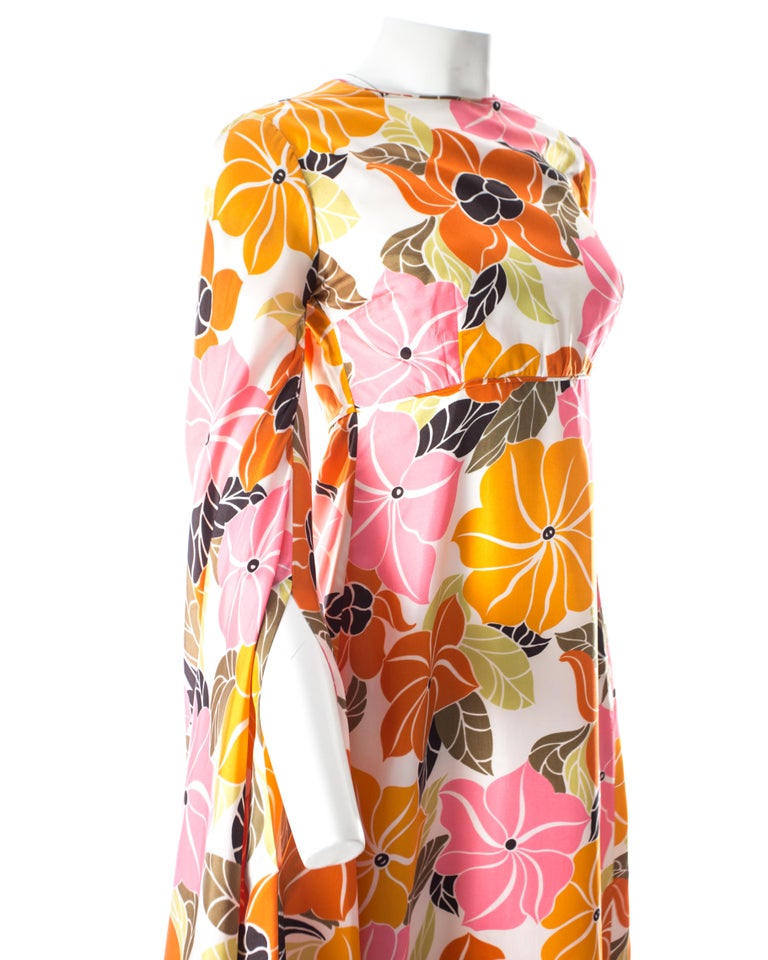Satin floral maxi dress with maxi