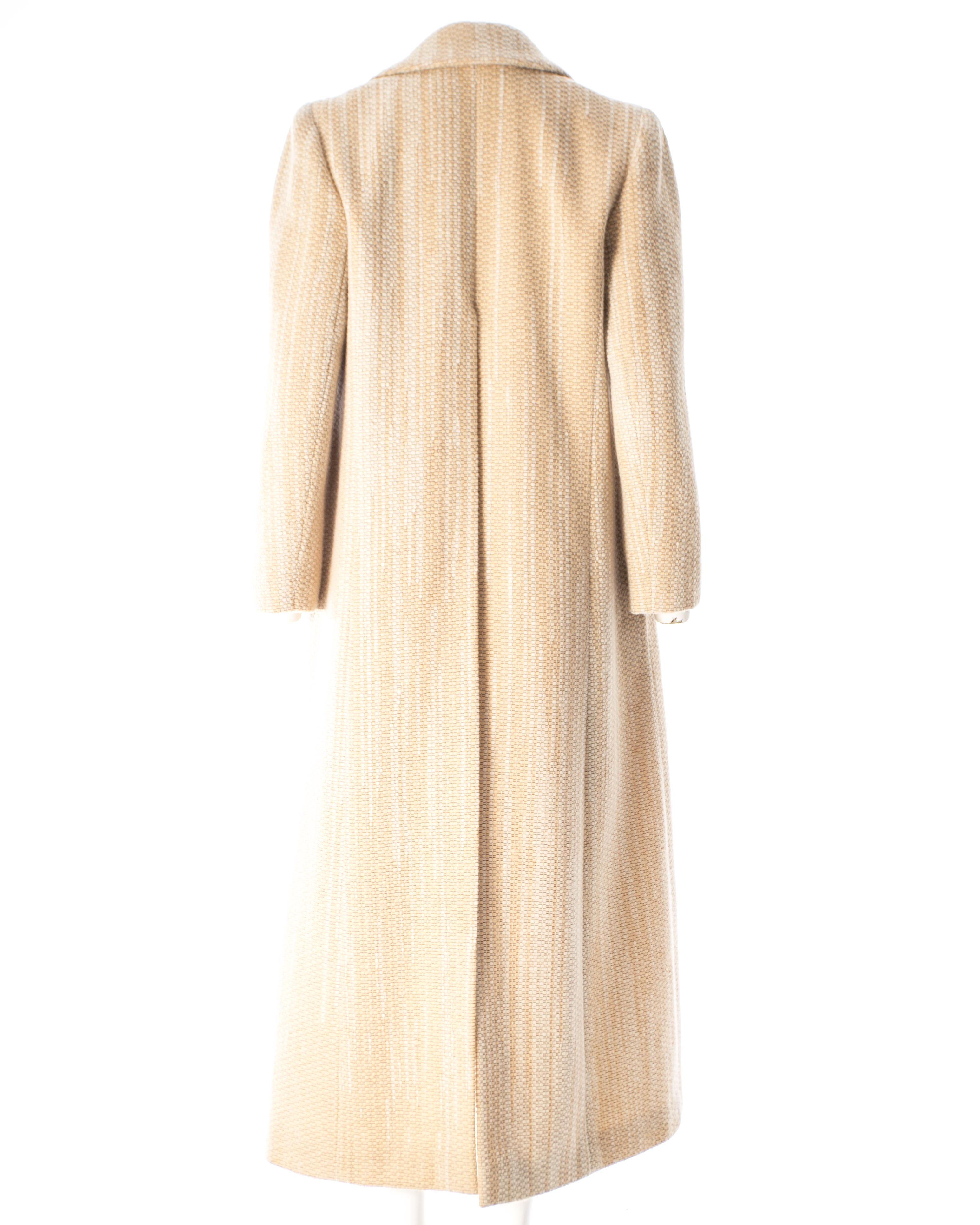 Chanel cream tweed maxi coat, A / W 2001 1