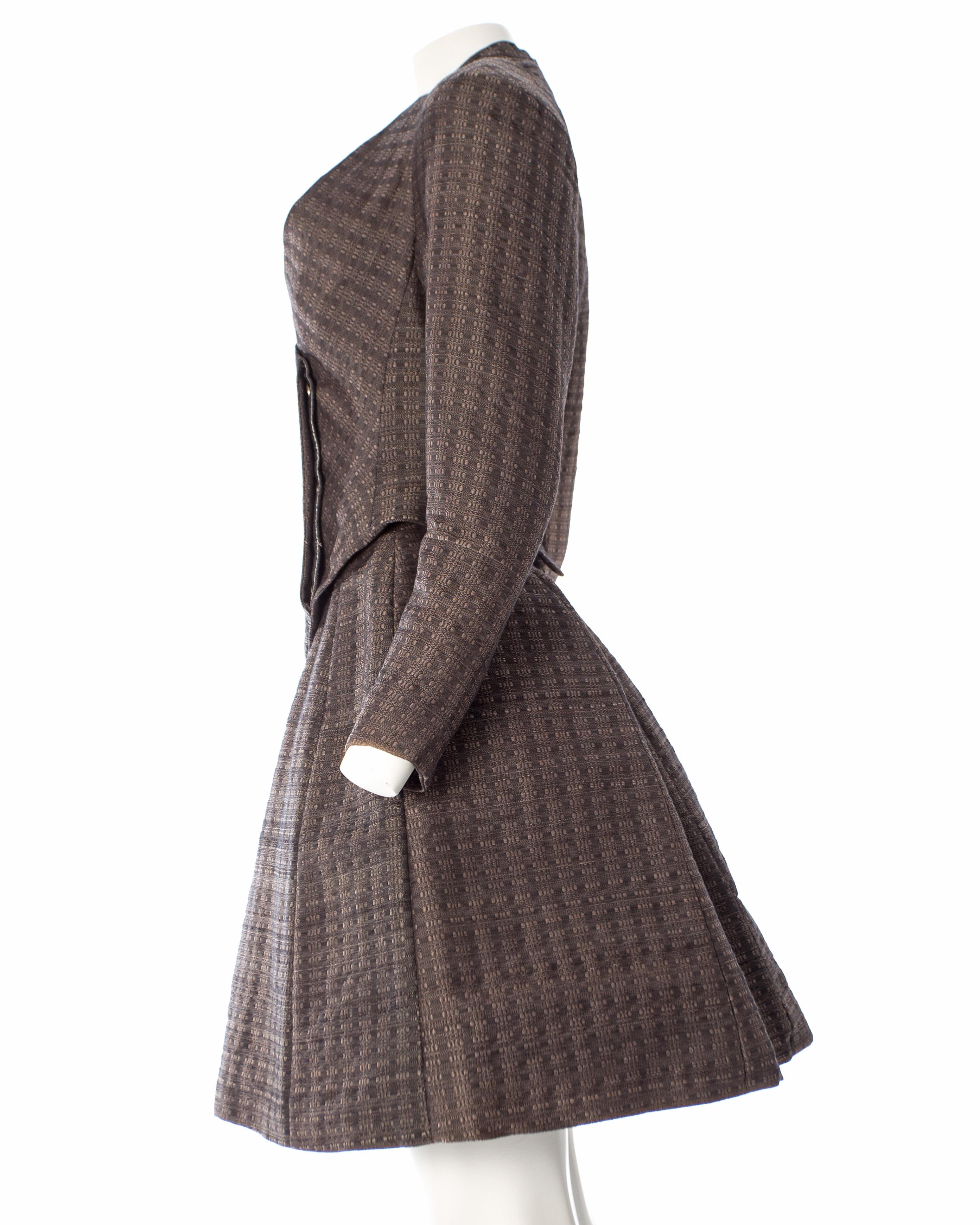 Vivienne Westwood mauve brocade structured skirt suit, fw 1997  1