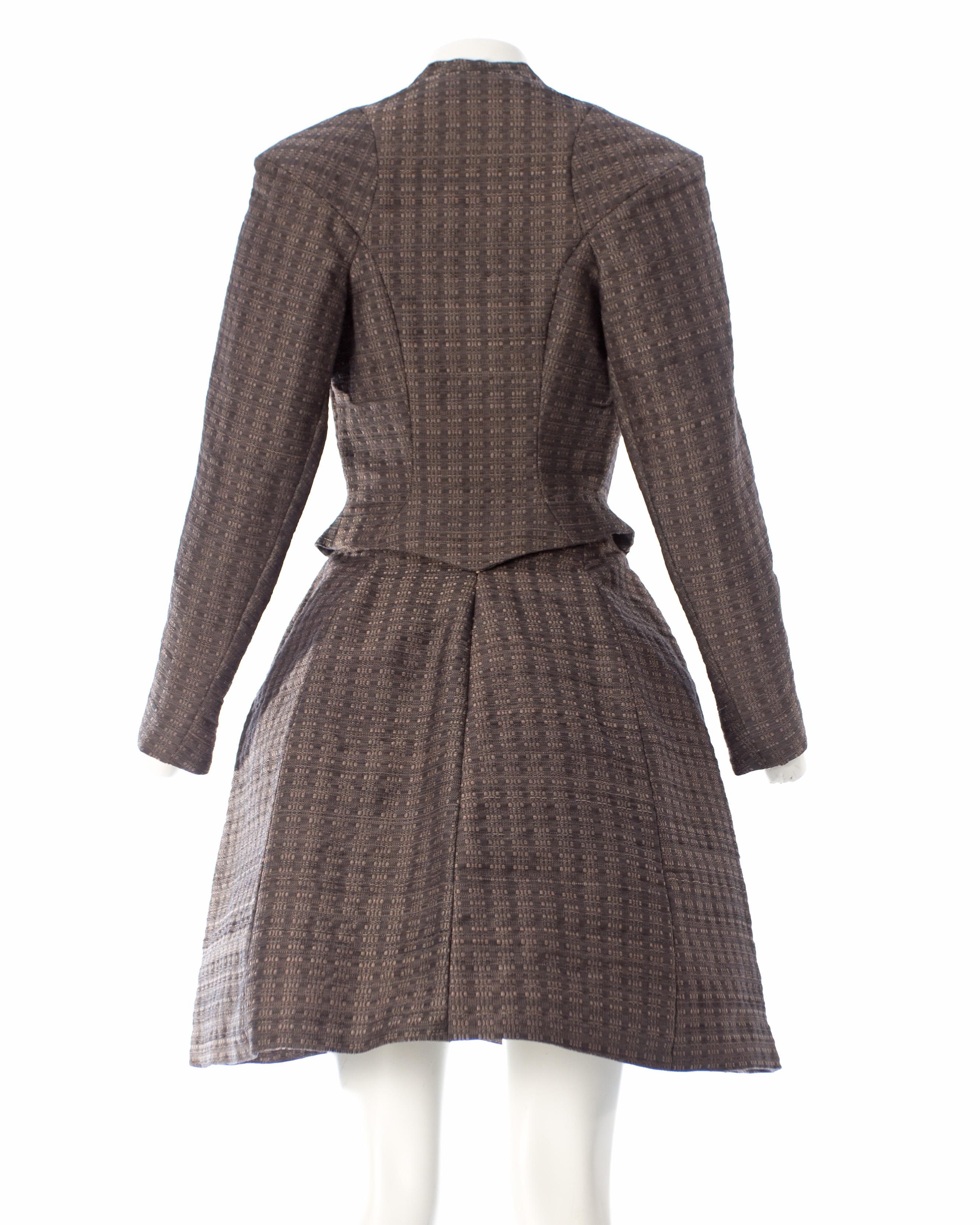 Vivienne Westwood mauve brocade structured skirt suit, fw 1997  2