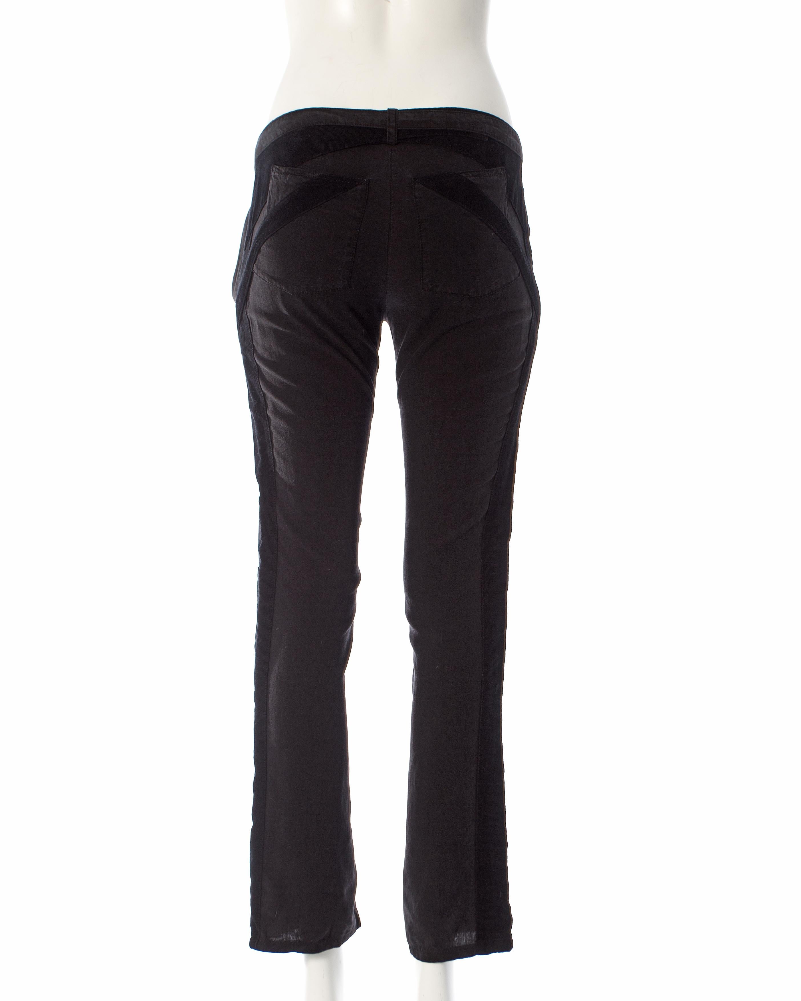 Balenciaga Nicolas Ghesquière black cotton and corduroy cargo pants, SS 2002 1