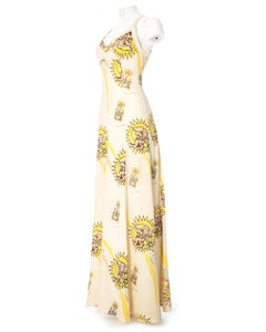 Ossie Clark for Quorum, ivory moss crepe maxi dress, c. 1965-9