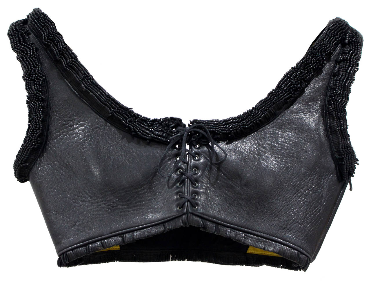 1980s Alaia Leather Bustier In Good Condition In London, GB